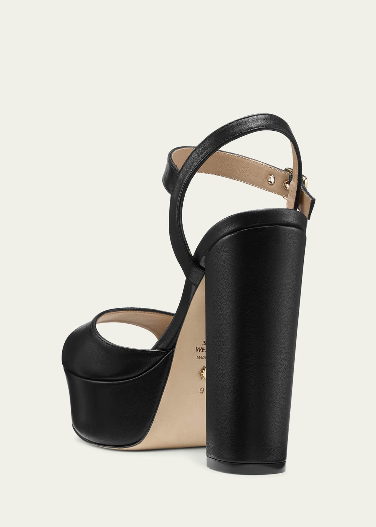 Stuart Weitzman Ryder Ankle-Buckle Platform Sandals Image 2 of 3