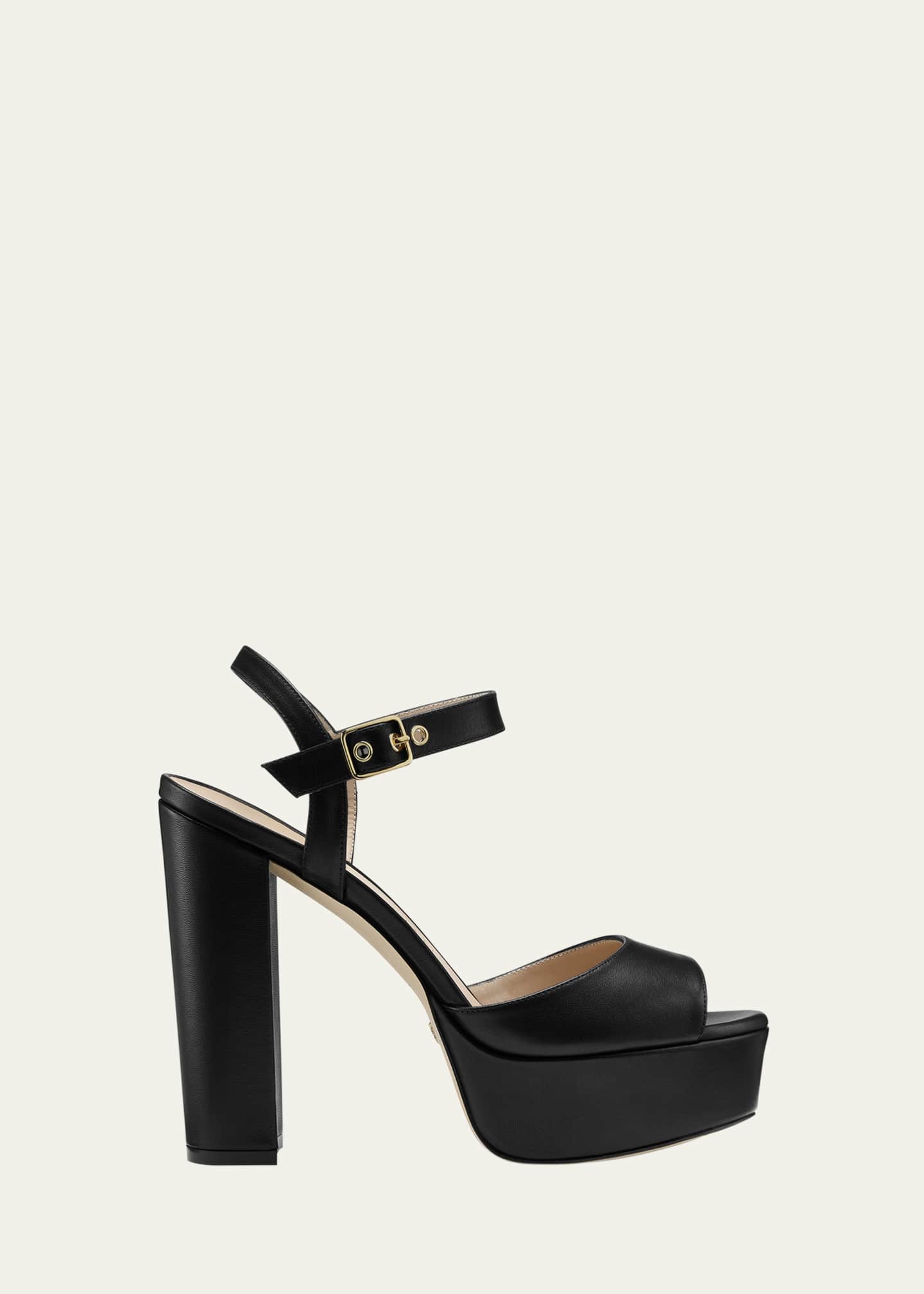 Stuart Weitzman Ryder Ankle-Buckle Platform Sandals Image 1 of 3