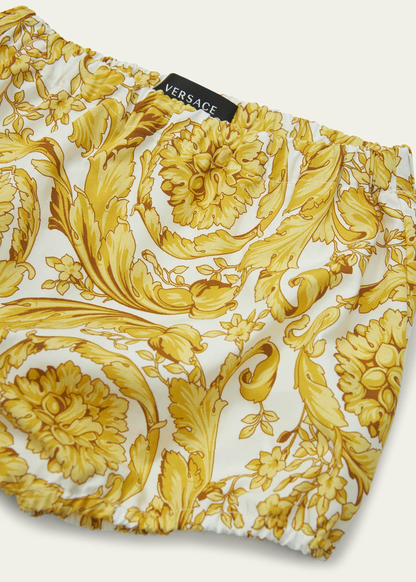 Versace Girl's Barocco LogoPrint Combo Dress W/ Bloomers, Size 3M18M