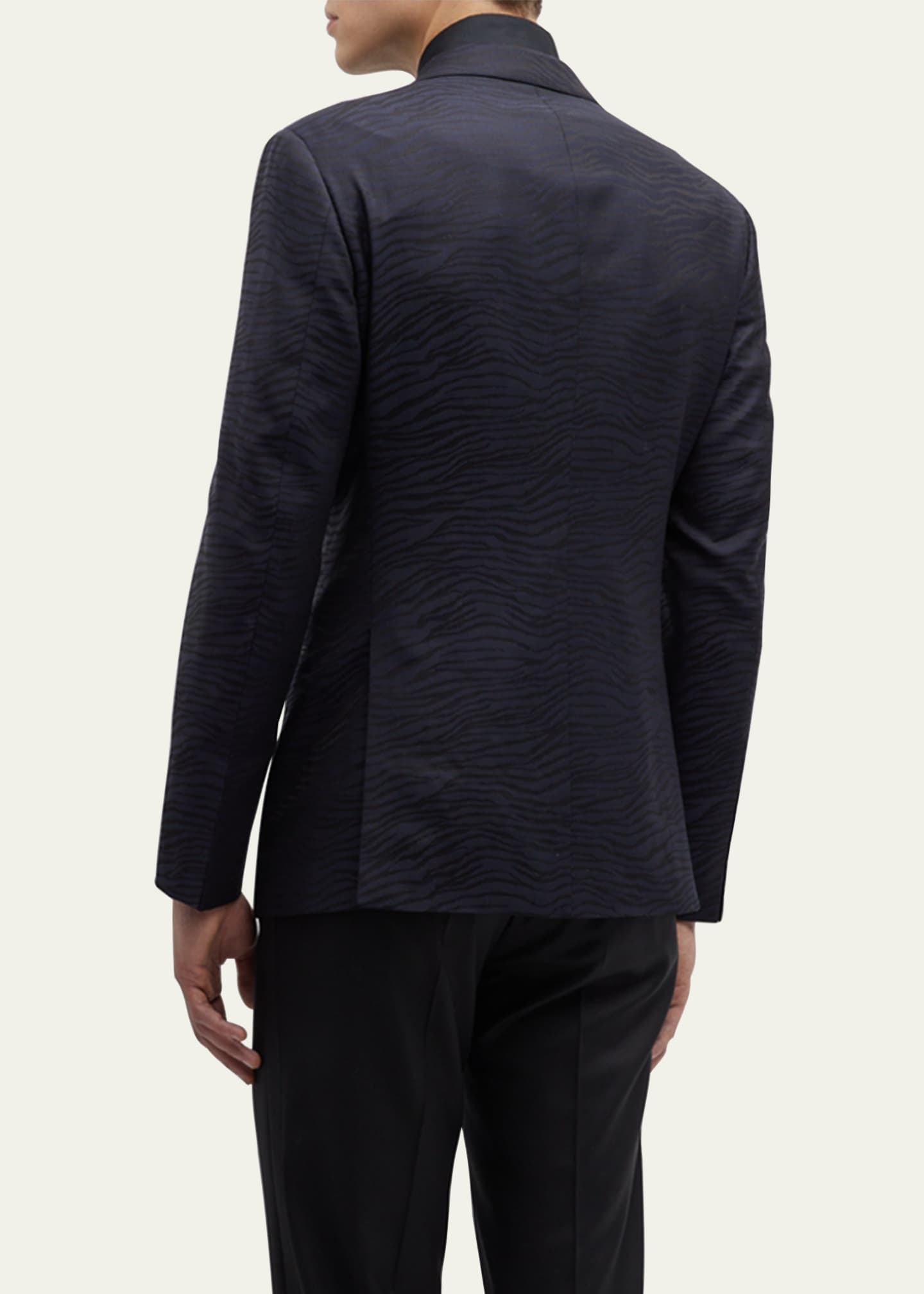 Giorgio Armani Men's Patterned Wool-Blend Dinner Jacket Image 3 of 5