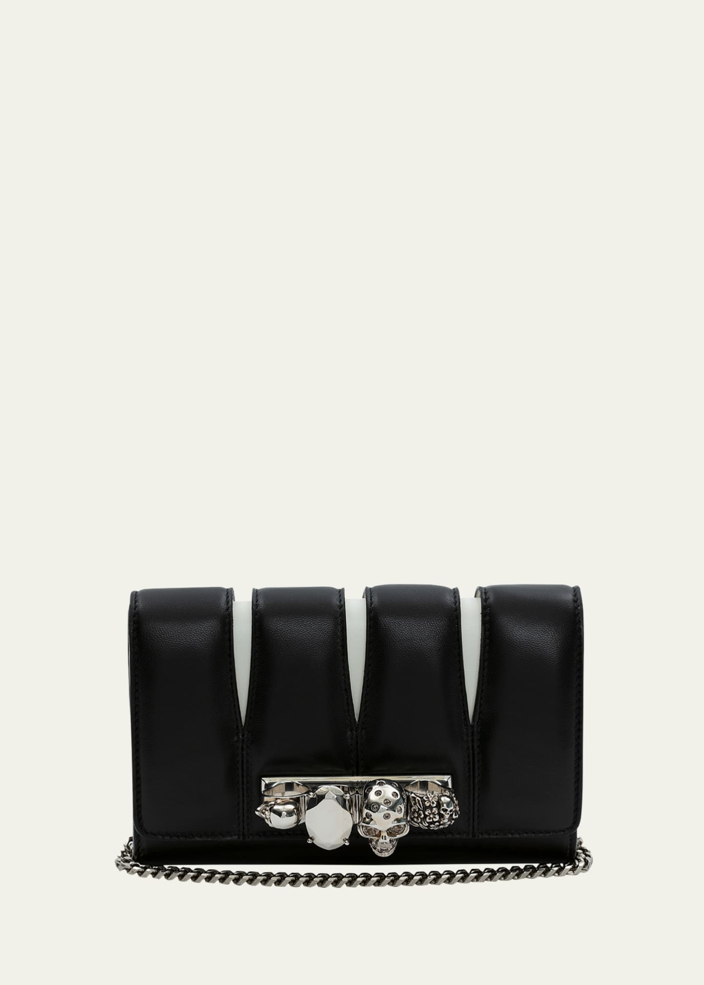 Alexander mcqueen black clutch bag sale