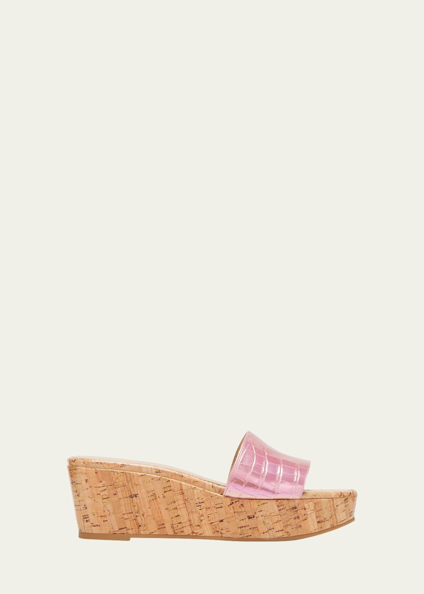 Cork wedge slide sandals discount