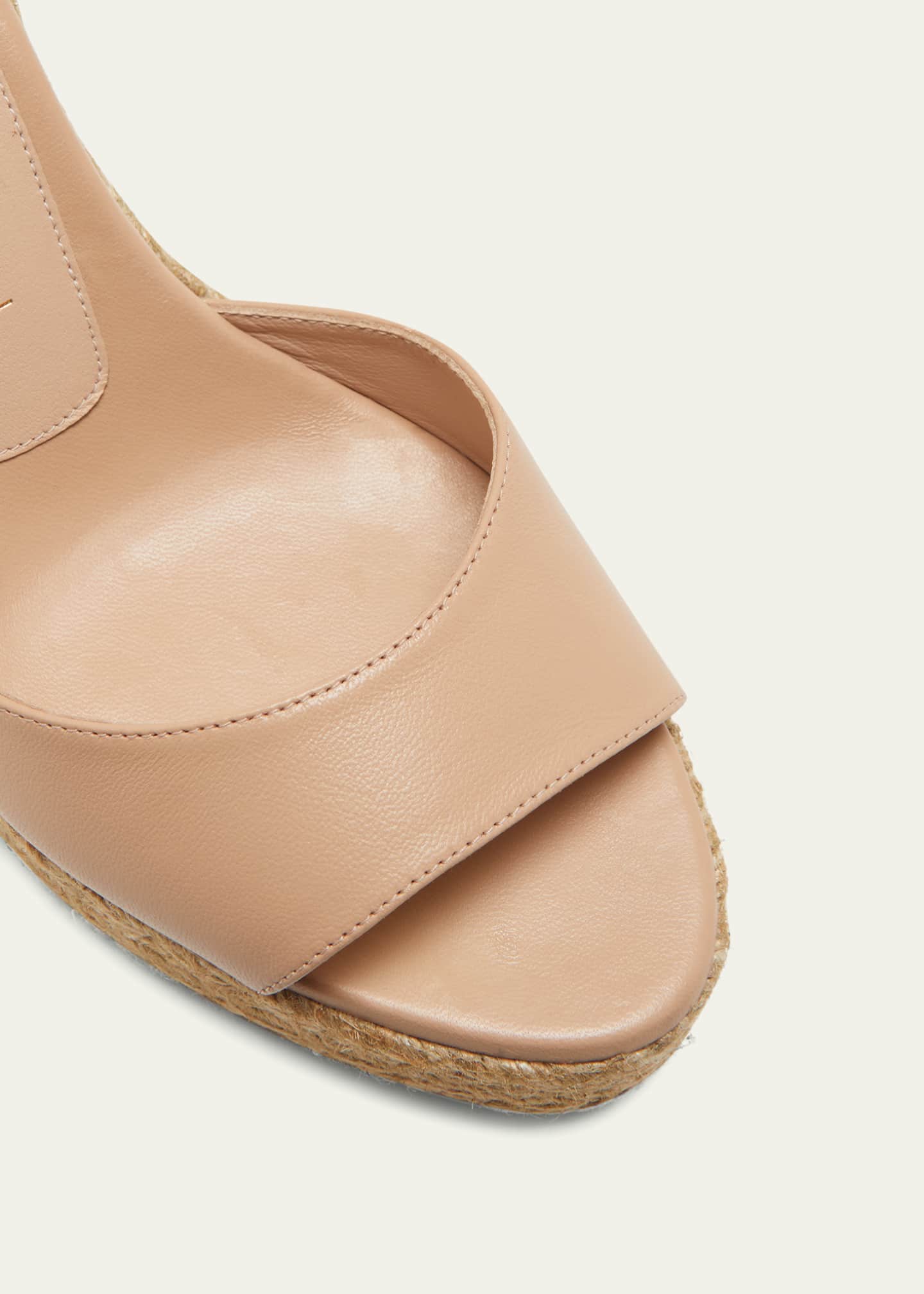 Stuart Weitzman Nudistcurve AnkleStrap Wedge Espadrille Sandals