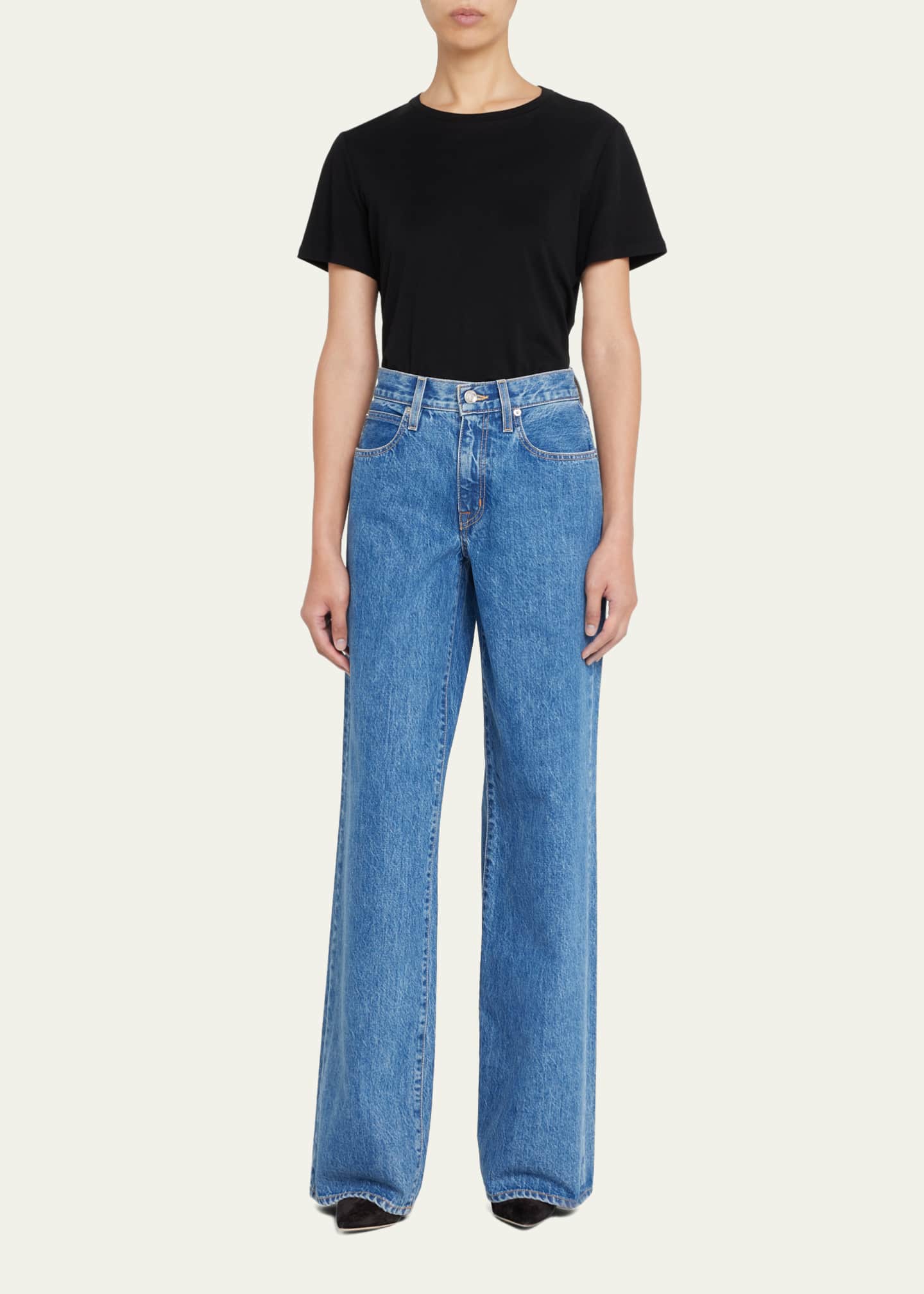 SLVRLAKE Mica Low-Rise Wide Relaxed Jeans Image 2 of 5