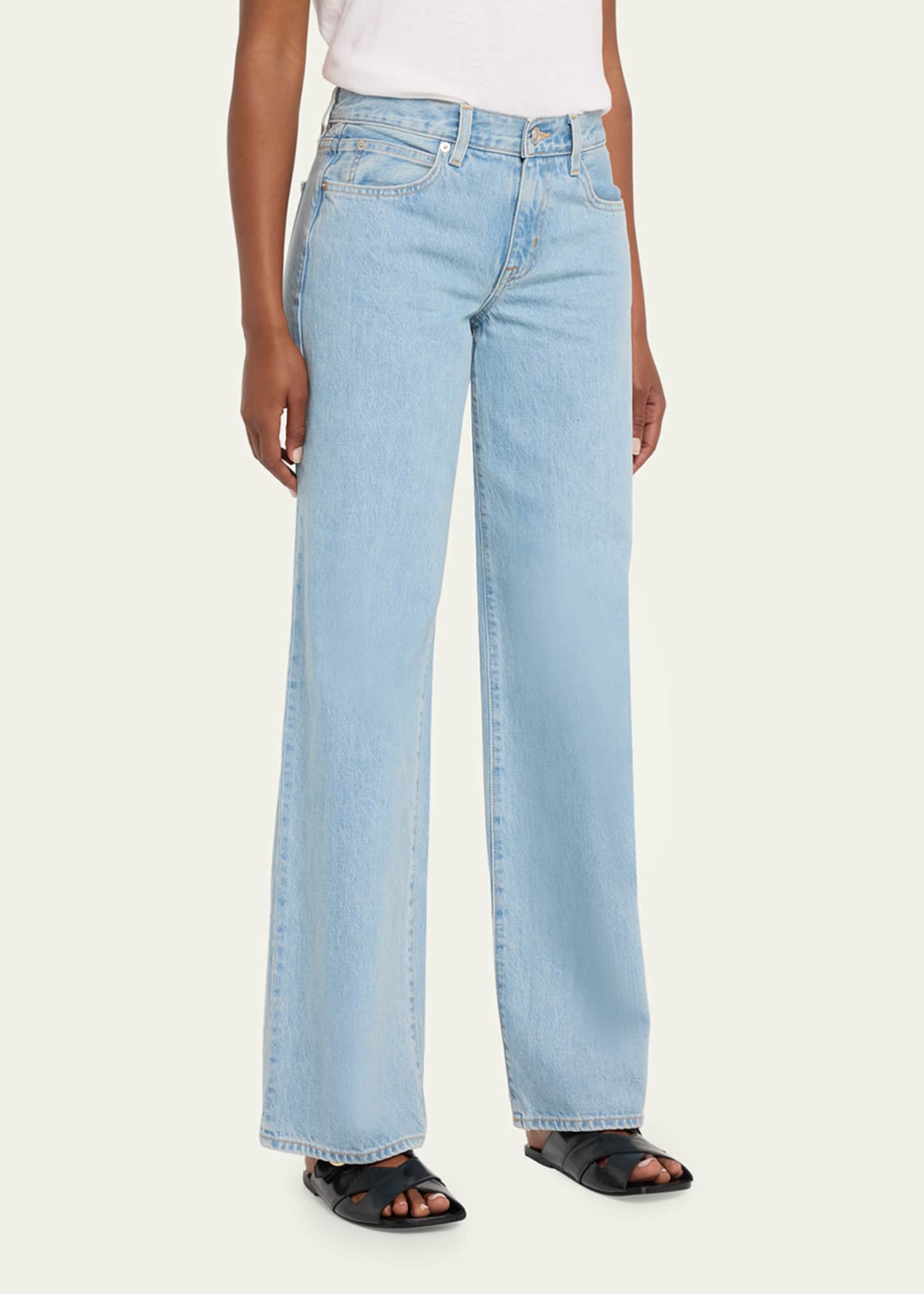 SLVRLAKE Mica Low-Rise Wide Bergdorf - Goodman Relaxed Jeans