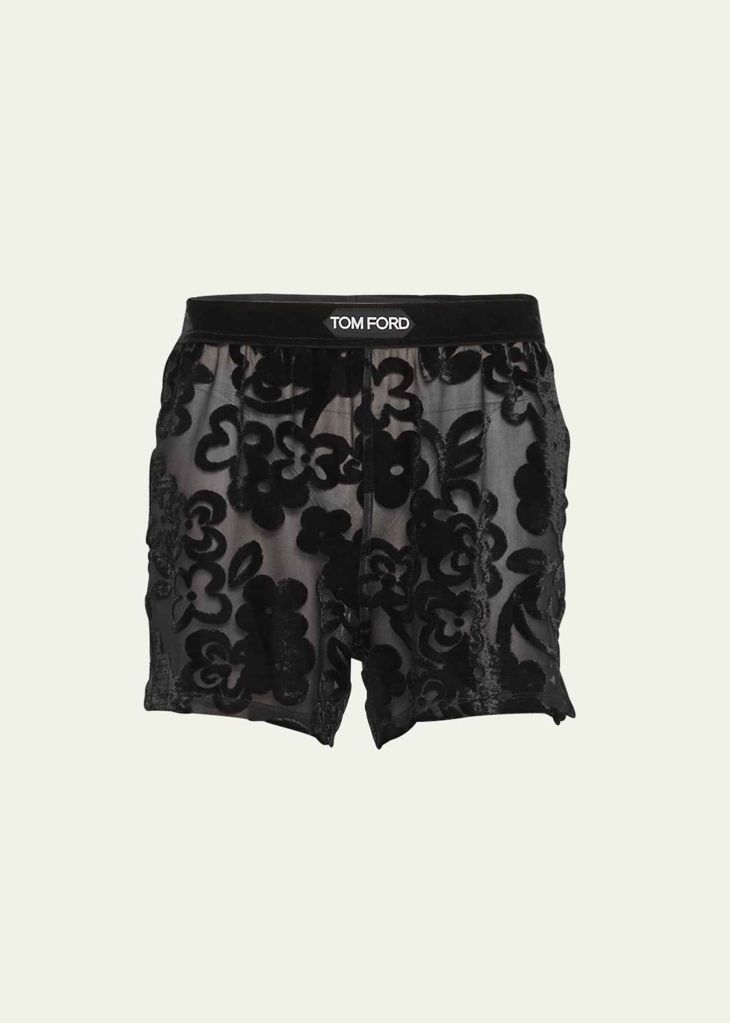 TOM FORD Floral Devore Pajama Shorts Bergdorf Goodman