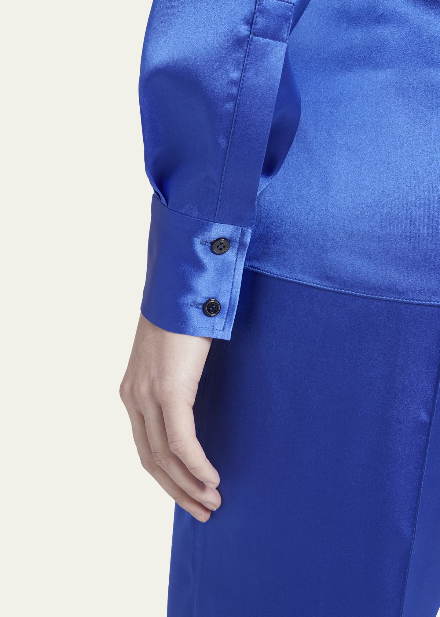 TOM FORD Classic Satin ButtonDown Blouse Bergdorf Goodman