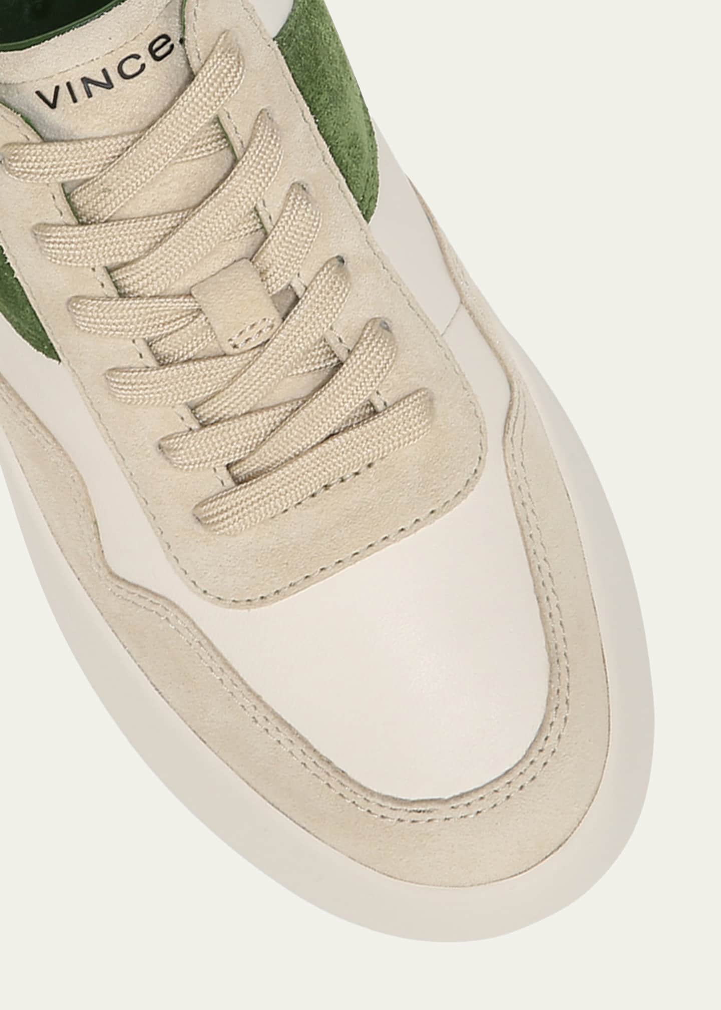 Vince Warren Mixed Leather Court Sneakers Bergdorf Goodman