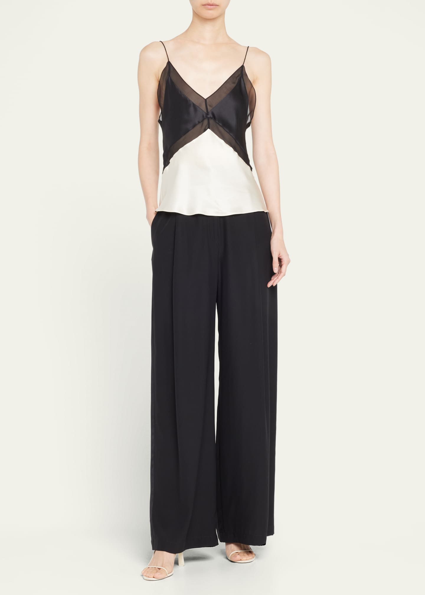 KES Silk WideLeg Tuxedo Pants Bergdorf Goodman