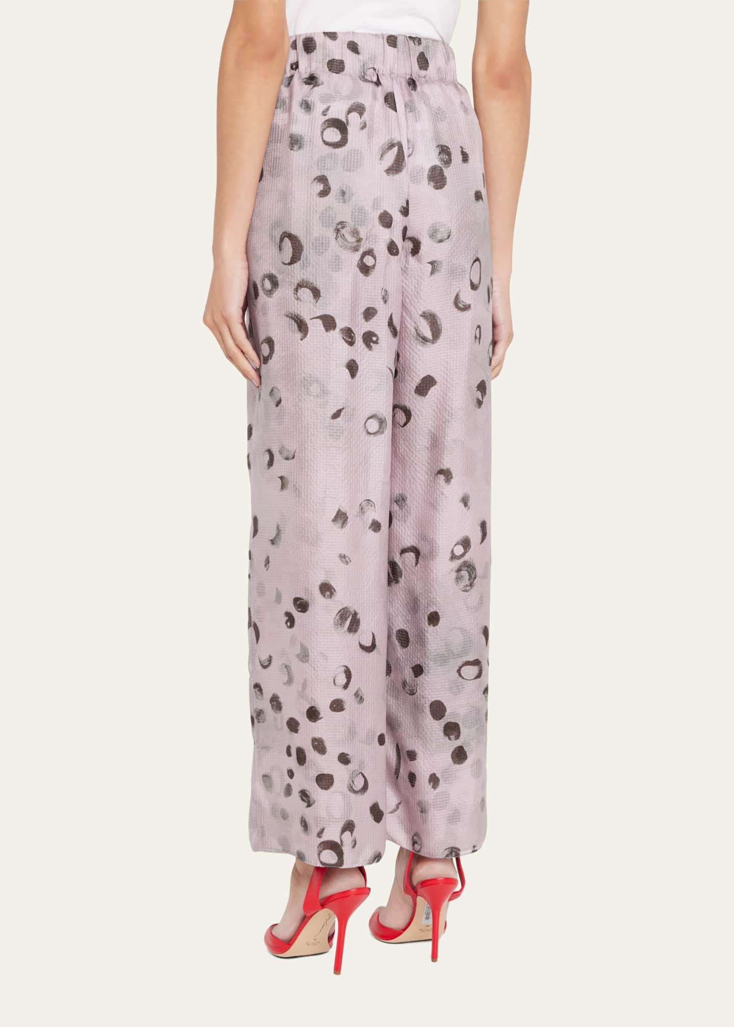 Giorgio Armani Printed Silk Wide-Leg Pants - Bergdorf Goodman