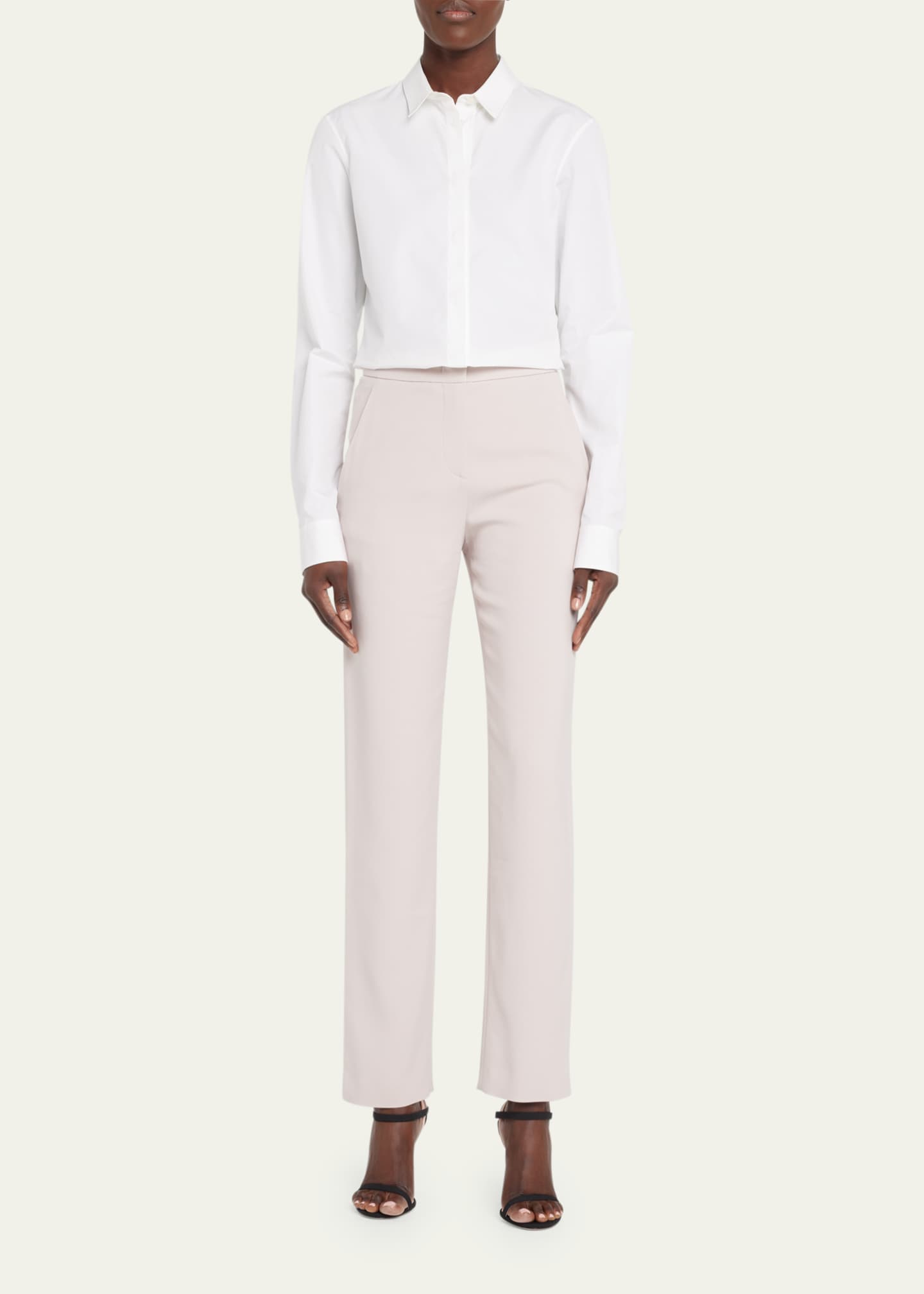 Giorgio Armani Viscose Cady Straight-Leg Trousers Image 2 of 5