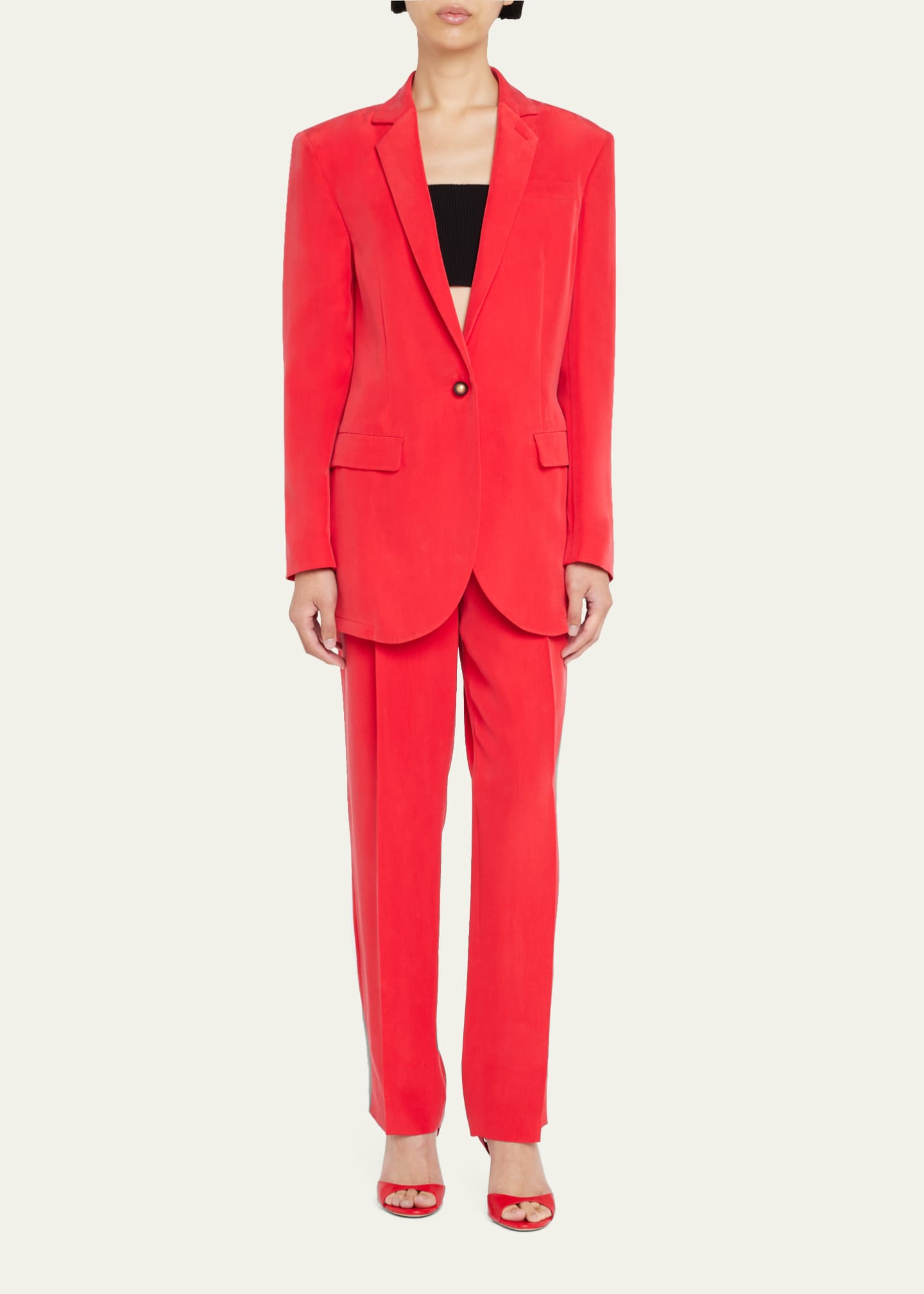 Giorgio Armani Washed Silk Blazer Jacket Image 2 of 5