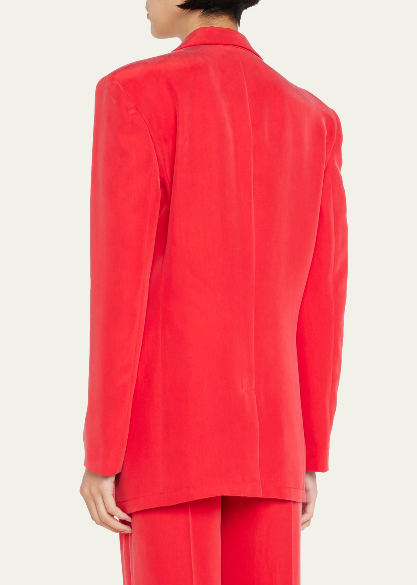 Giorgio Armani Washed Silk Blazer Jacket Image 3 of 5