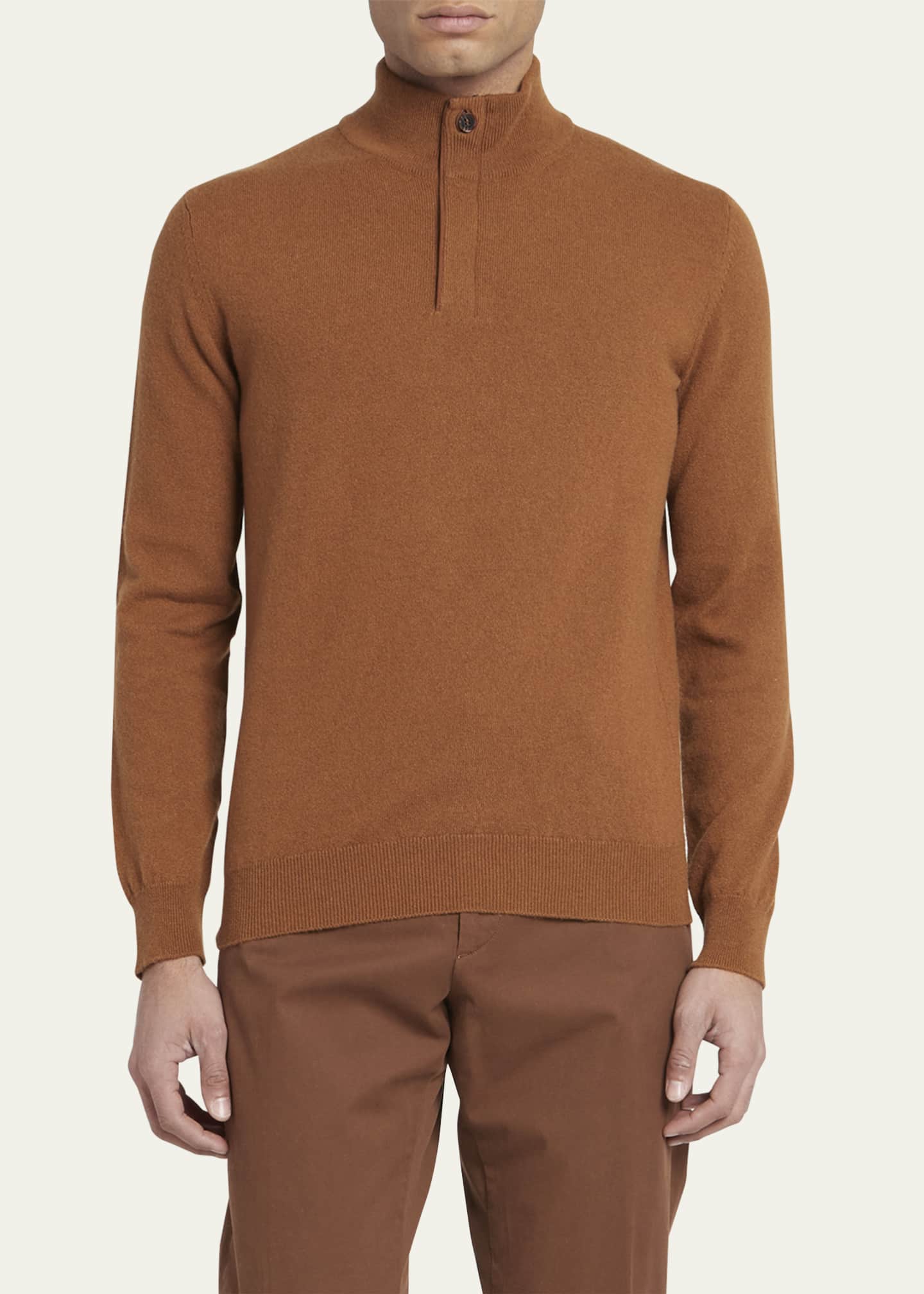 ZEGNA Men's Cashmere QuarterZip Sweater Bergdorf Goodman
