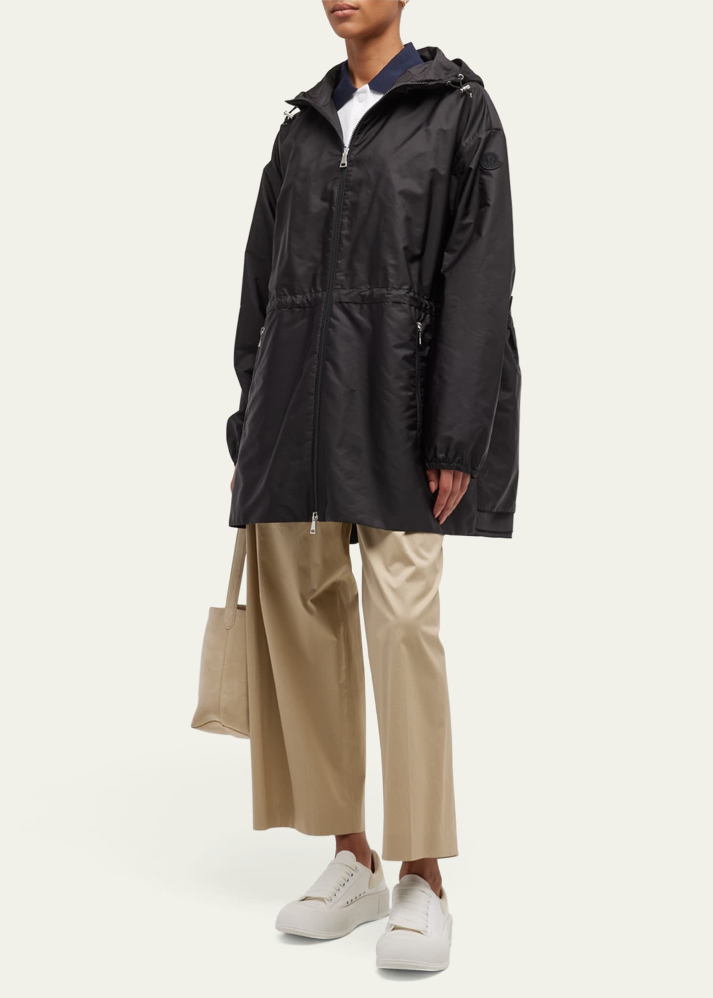 Moncler Wete Parka Jacket with Gathered Waist Image 2 of 5