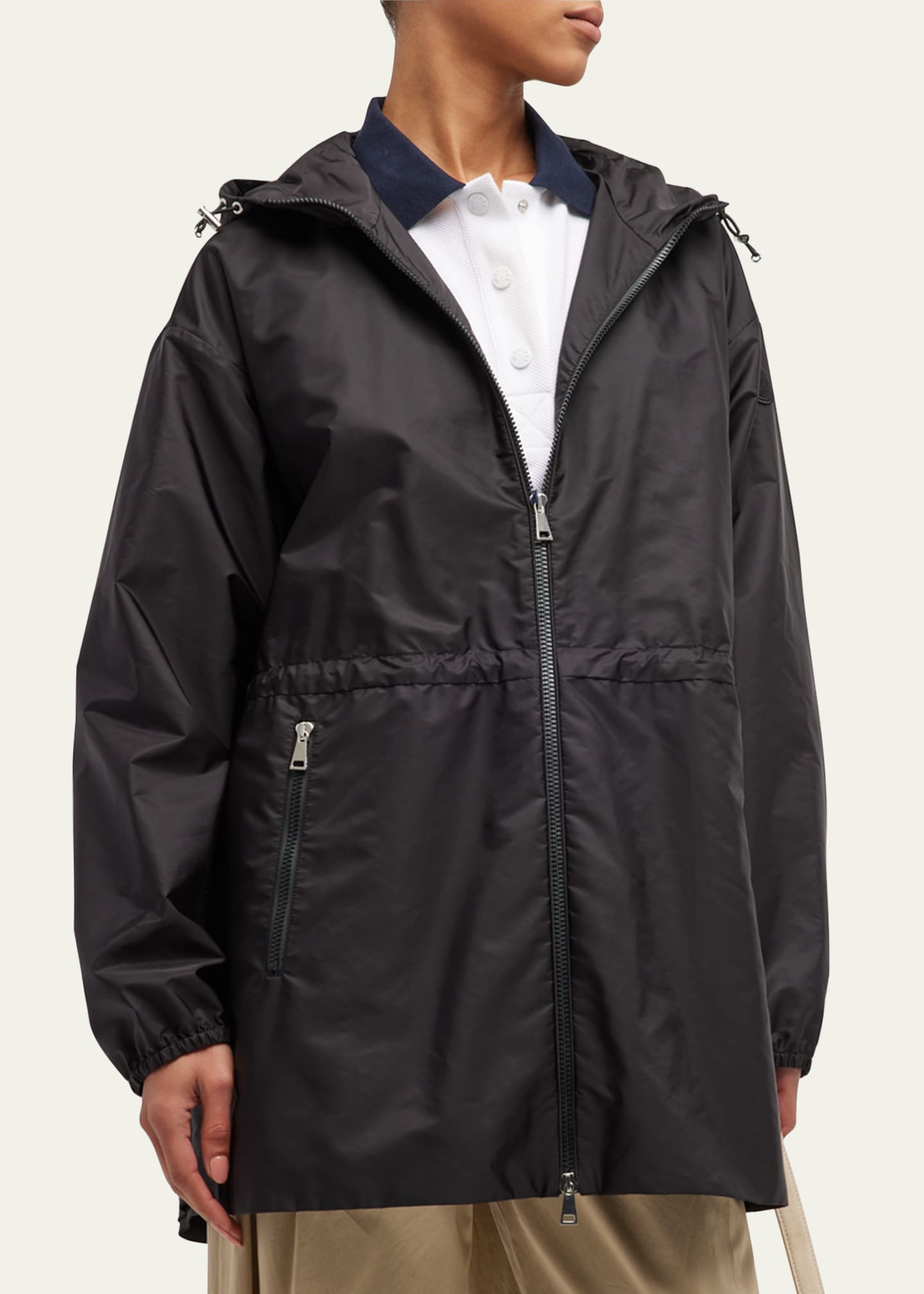 Moncler Wete Parka Jacket with Gathered Waist Image 4 of 5