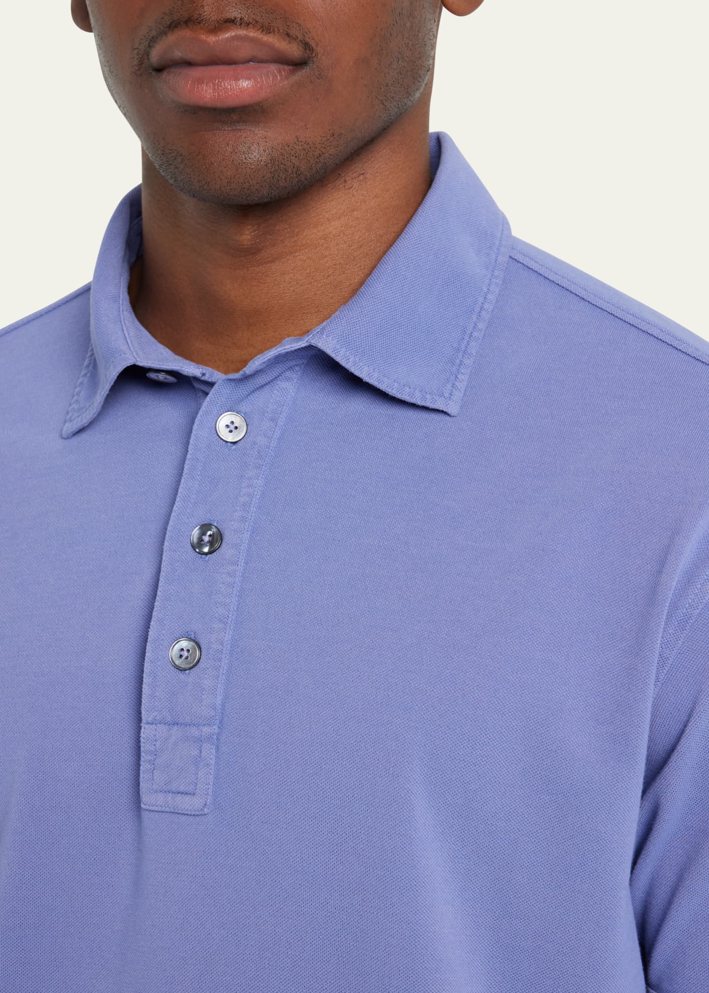 ZEGNA Men's CottonSilk Polo Shirt Bergdorf Goodman