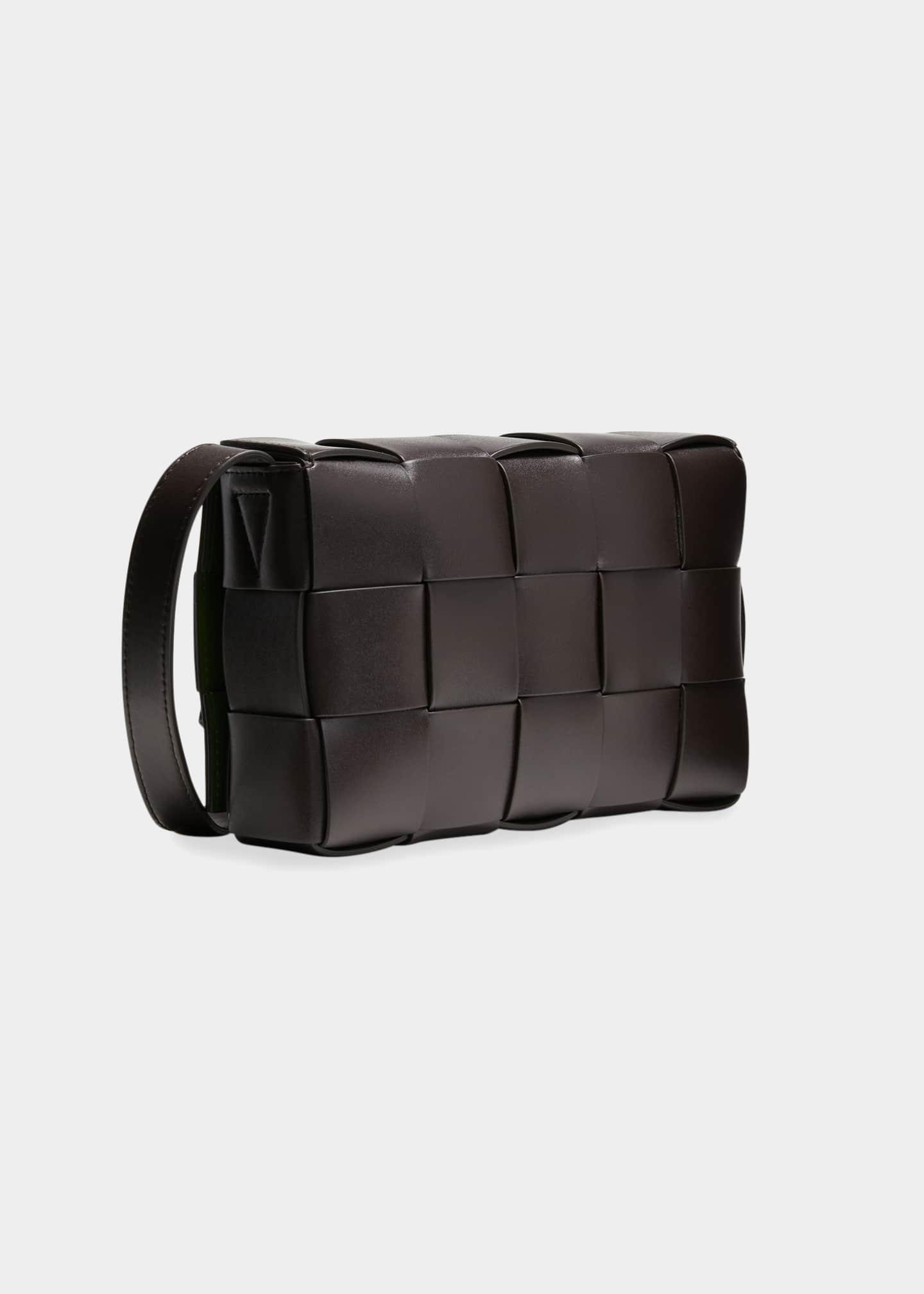 Bottega Veneta Men's Medium Cassette Bicolor Leather Crossbody Bag Image 3 of 5