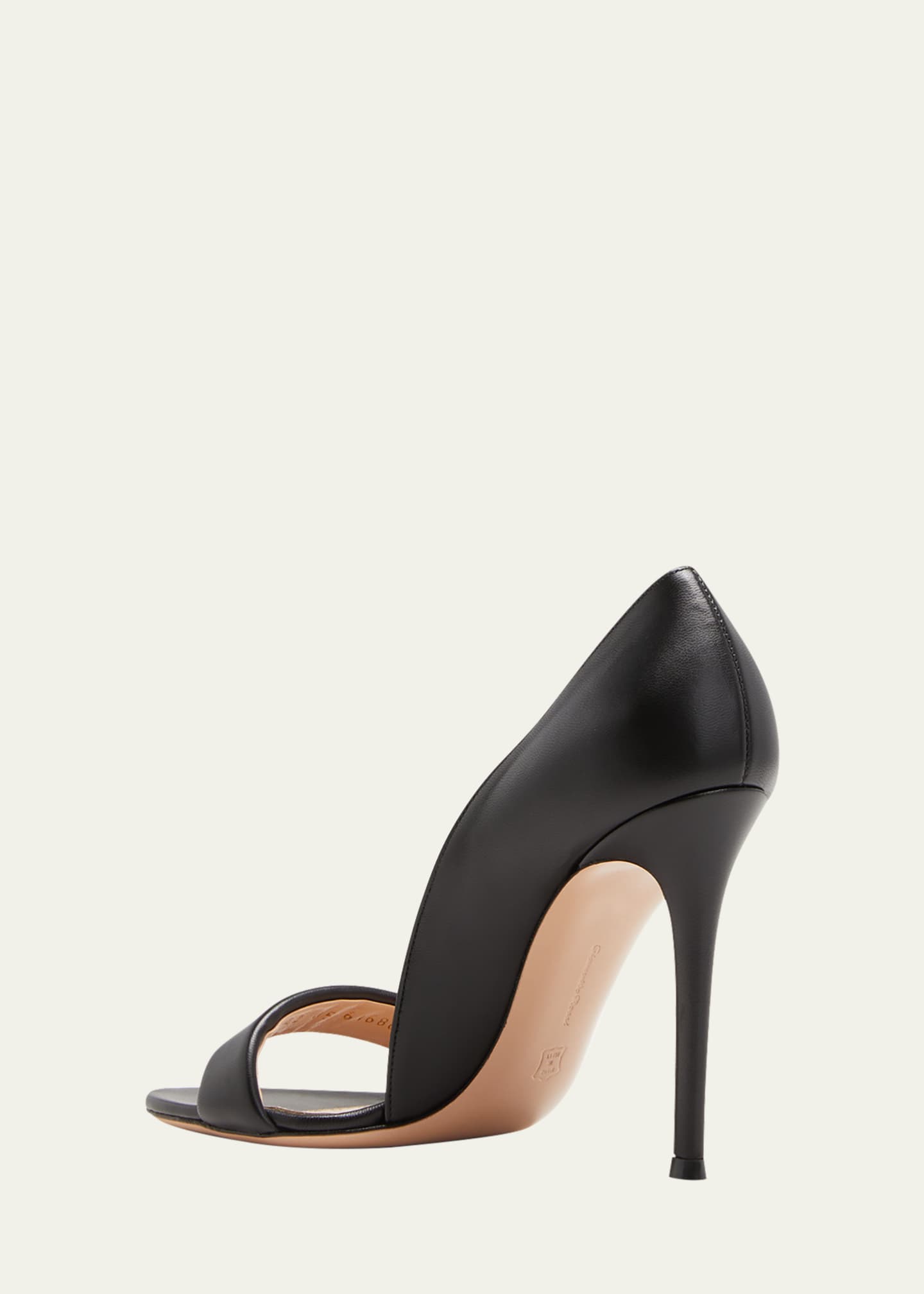 Gianvito Rossi 105mm Leather d'Orsay Sandals - Bergdorf Goodman