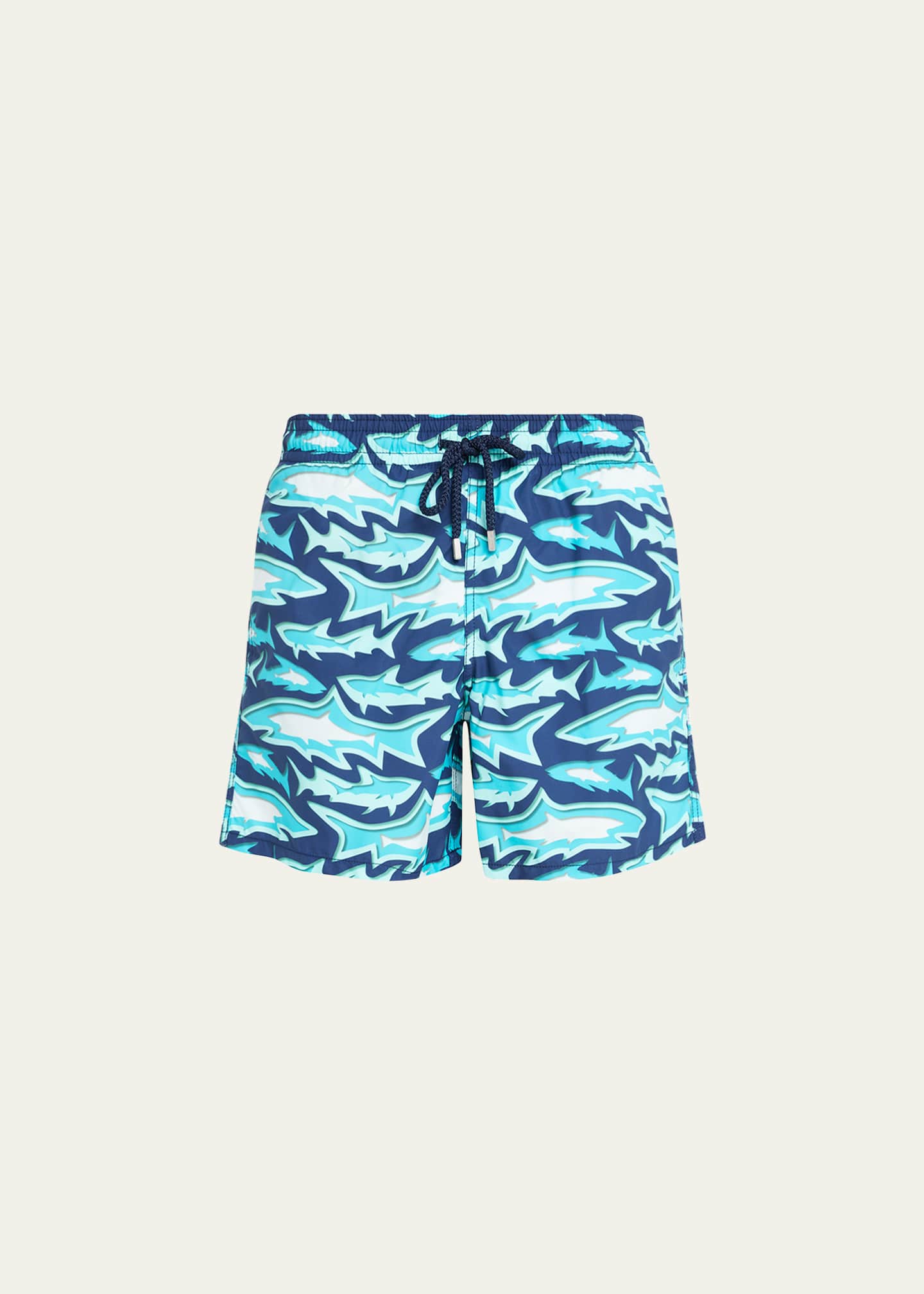 Mens shark print swim trunks hotsell