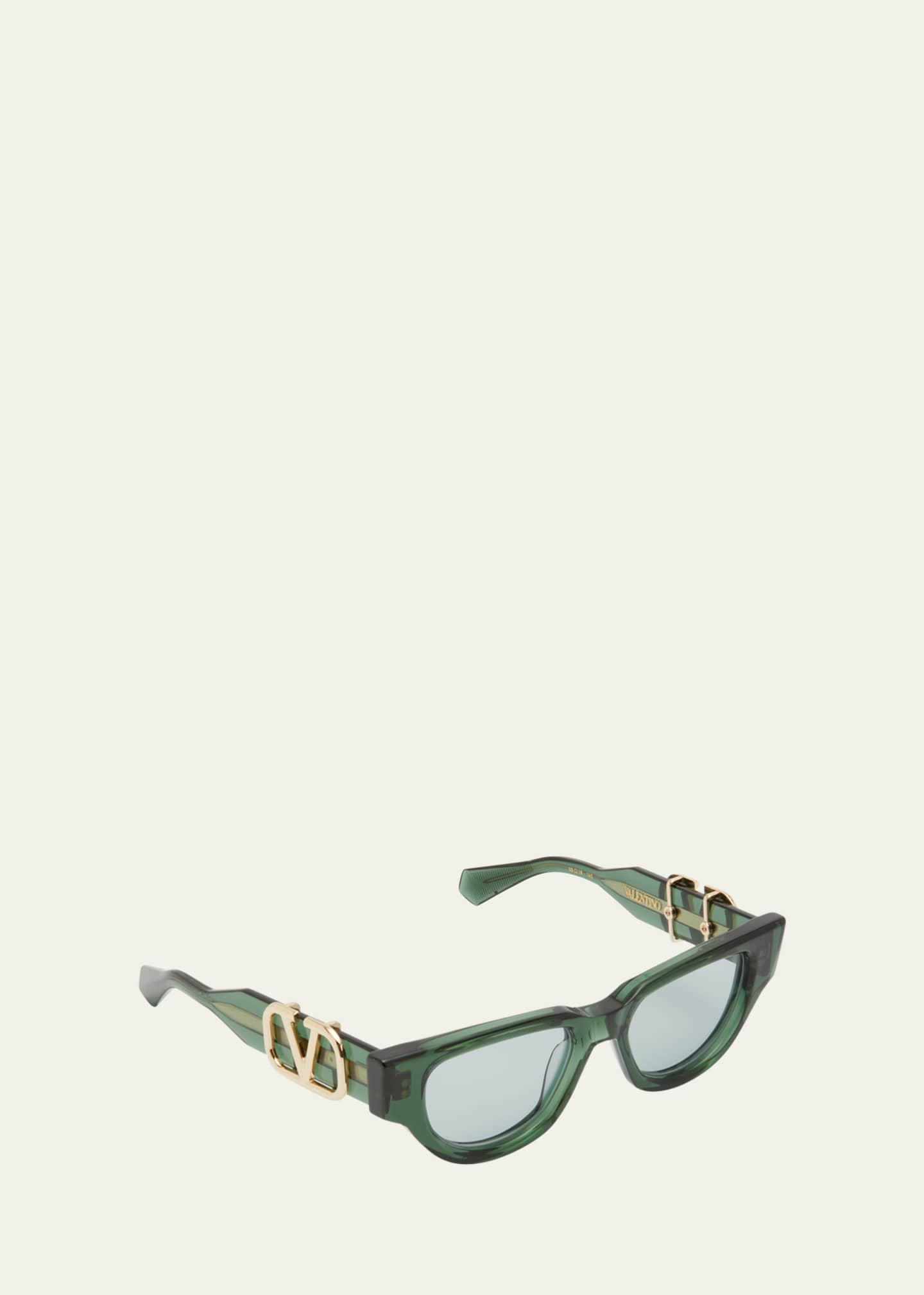 Valentino Garavani Due Acetate & Titanium Cat-Eye Sunglasses Image 2 of 3