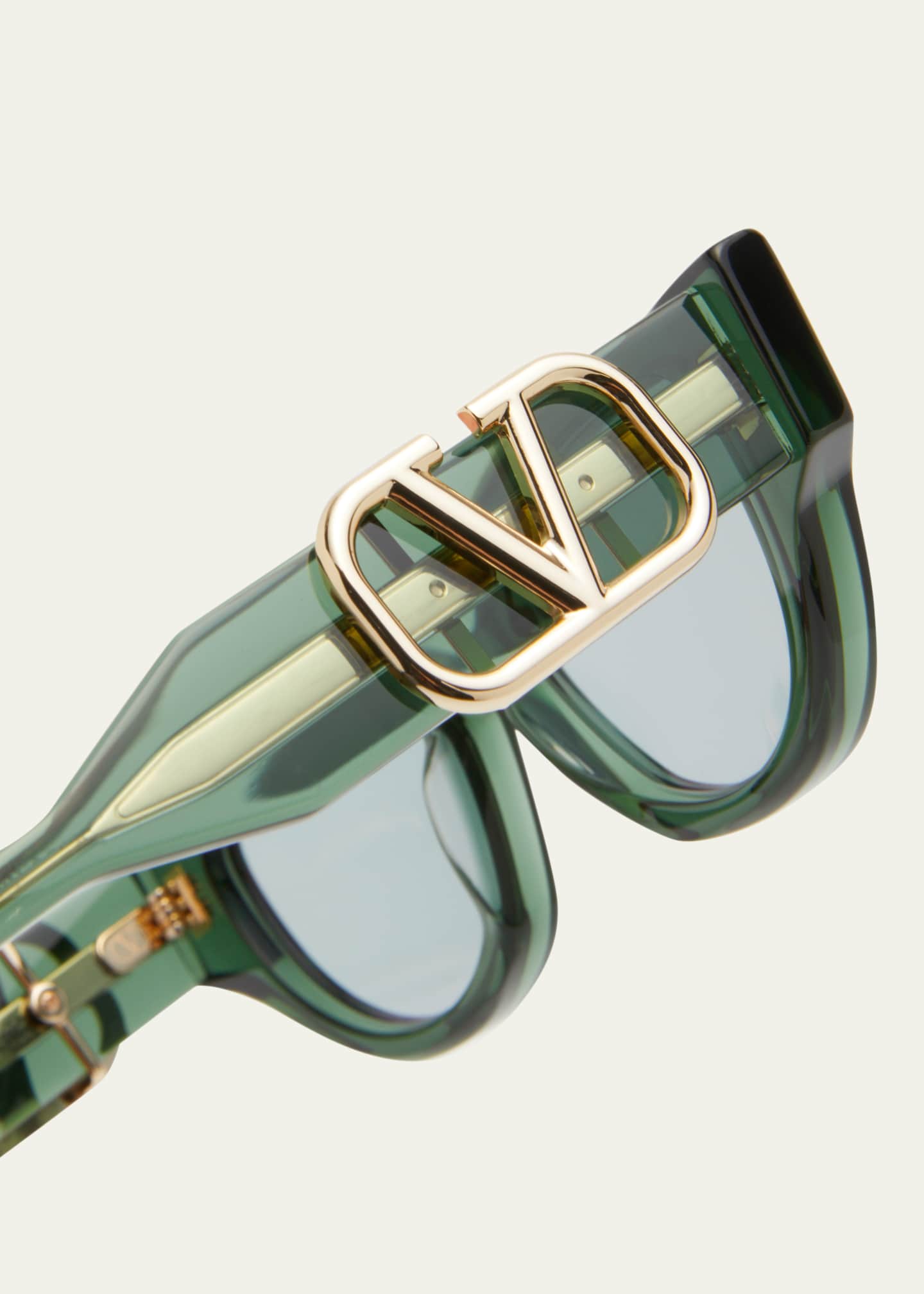Valentino Garavani Due Acetate & Titanium Cat-Eye Sunglasses Image 3 of 3