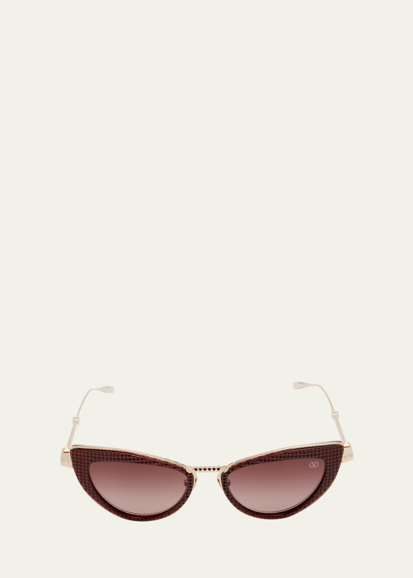 Valentino Garavani VIII Titanium & Acetate Cat-Eye