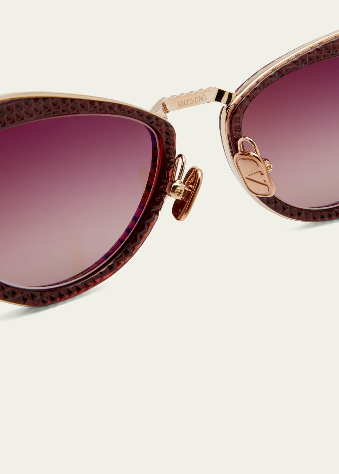 Valentino Garavani VIII Titanium Acetate Cat Eye Sunglasses Bergdorf Goodman
