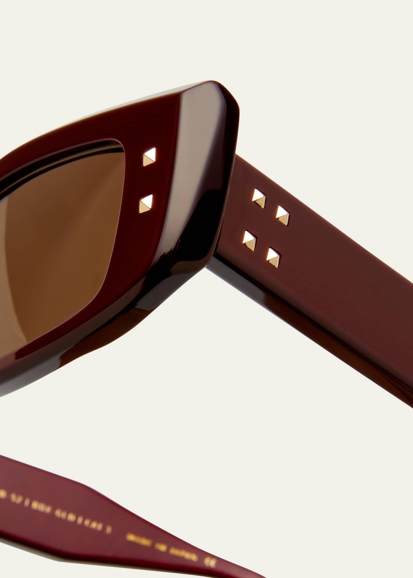 Valentino Garavani Quattro Acetate & Titanium Cat-Eye Sunglasses Image 3 of 3
