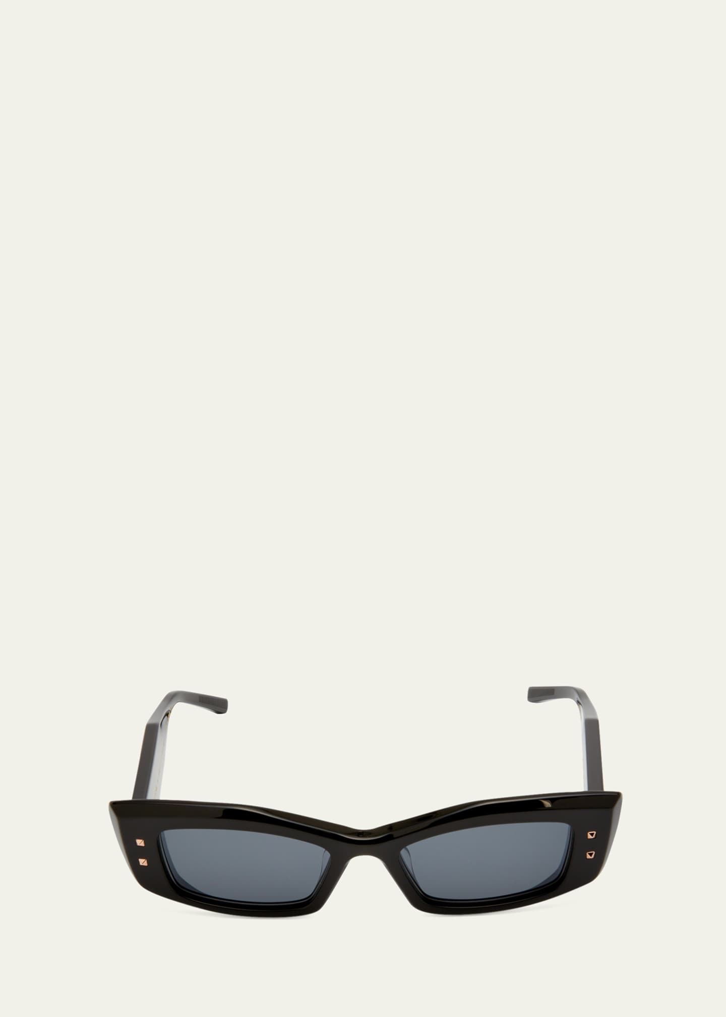 Valentino Garavani Quattro Acetate Titanium Cat Eye Sunglasses