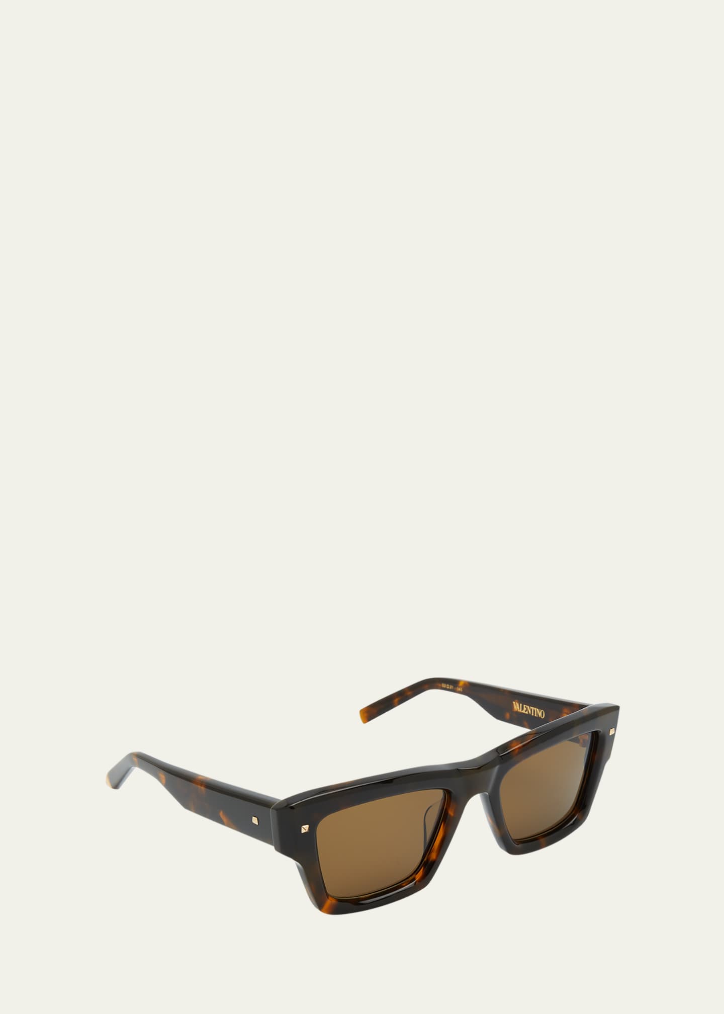 サングラス Valentino Garavani Square Acetate Sunglasses Valentino Garavani XXII Square Acetate & Titanium Sunglasses
