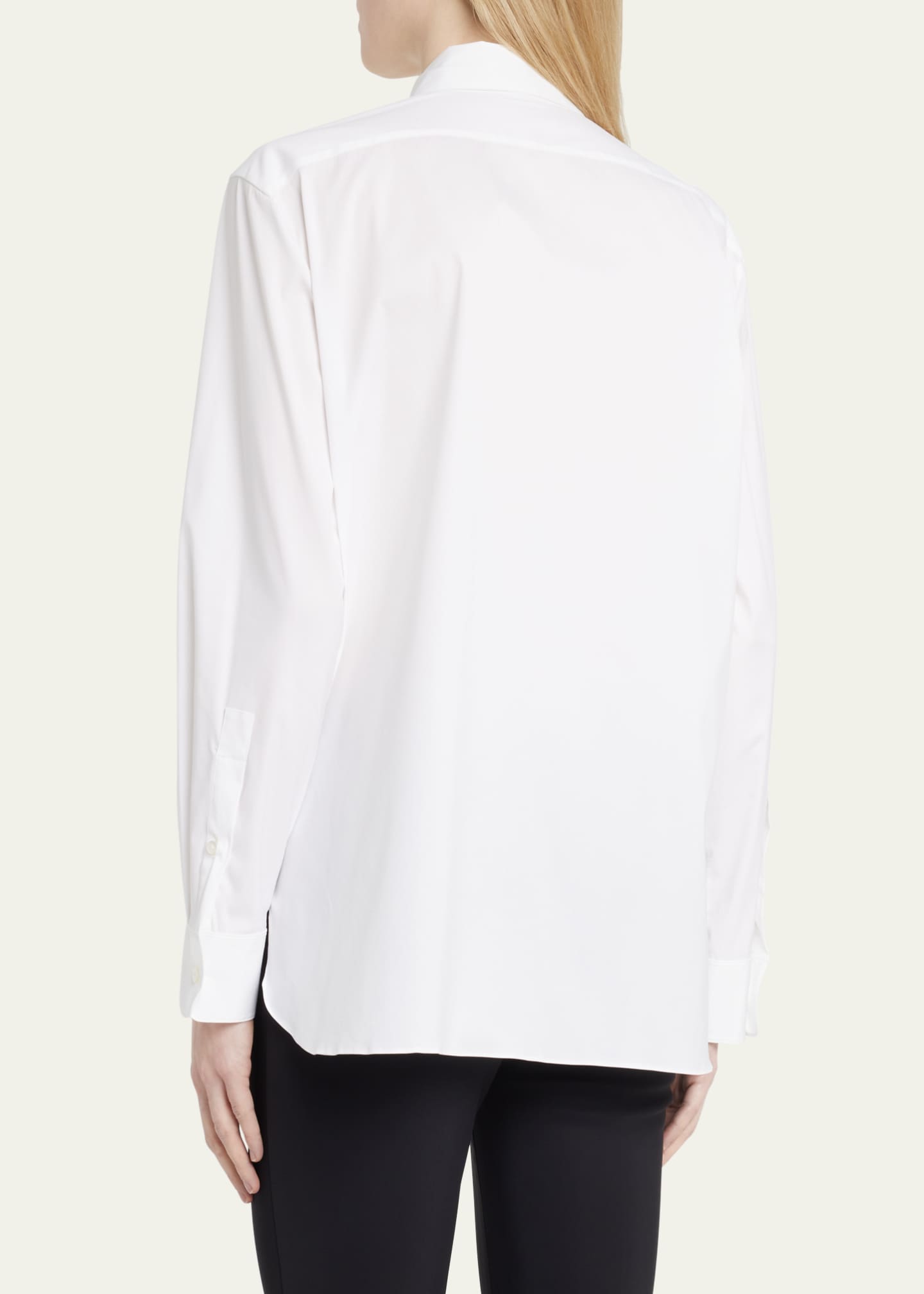 Theory Classic Button-Front Boyfriend Shirt Image 3 of 5