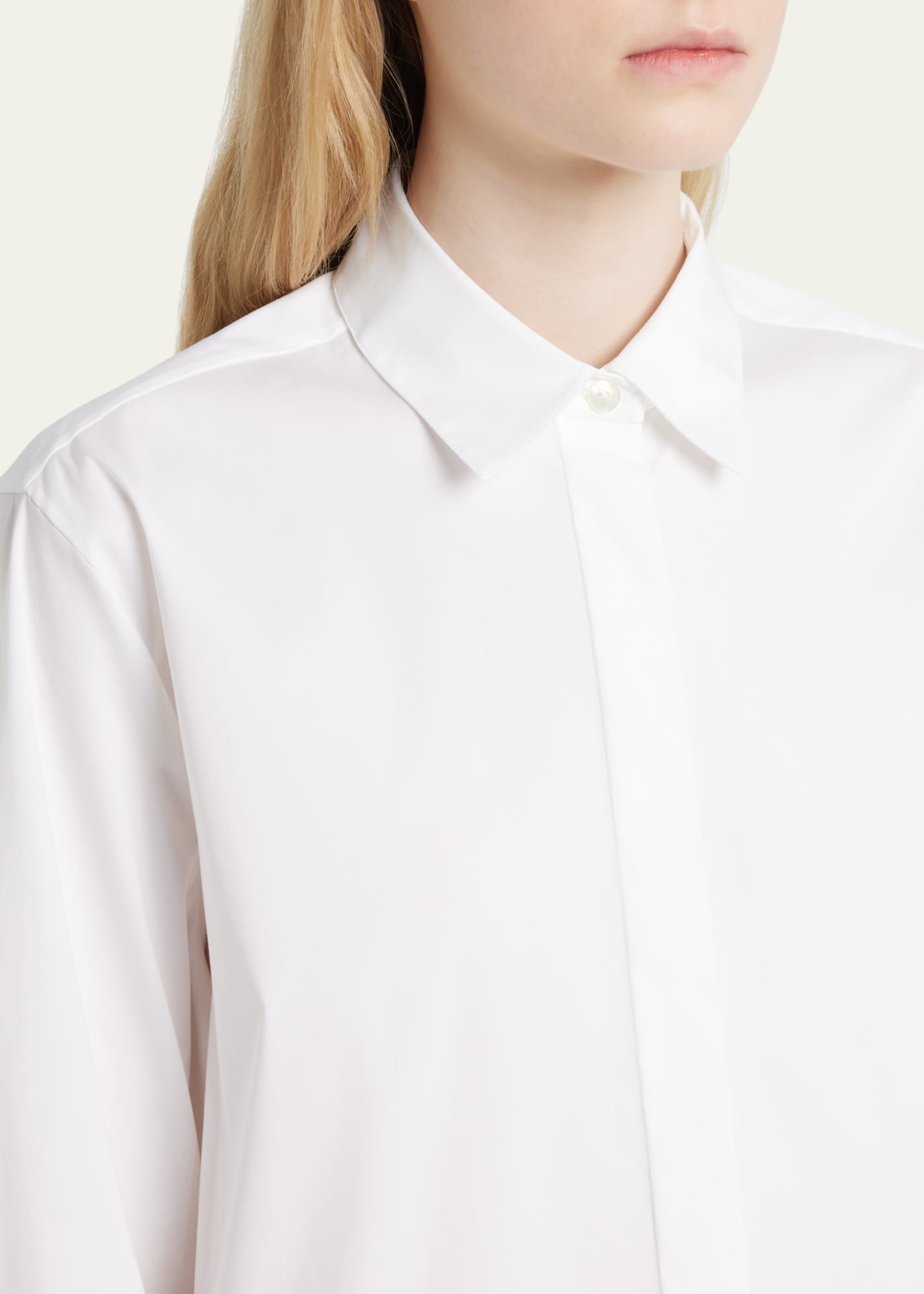 Theory Classic Button-Front Boyfriend Shirt Image 5 of 5