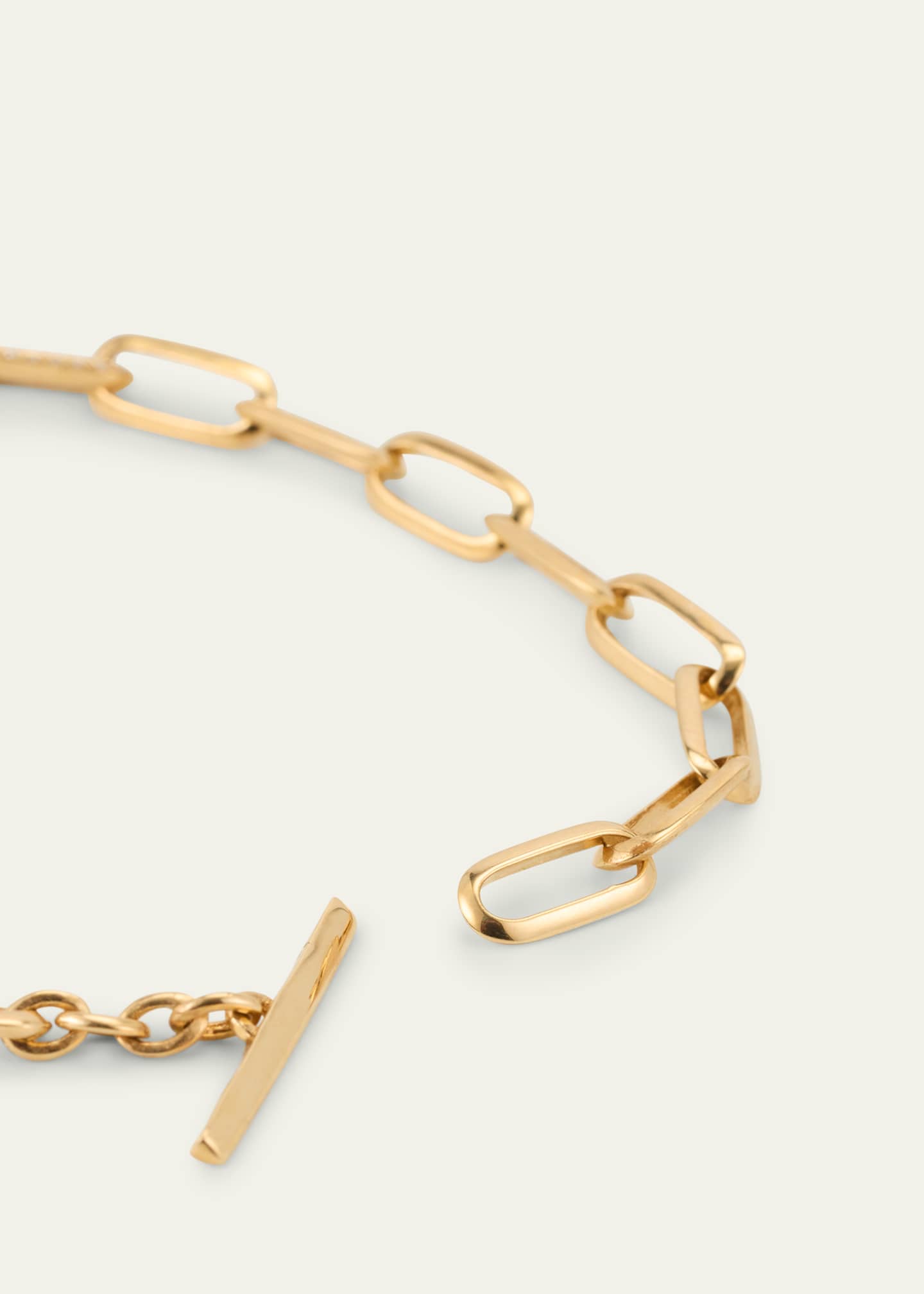 Lizzie Mandler Fine Jewelry Knife Edge Oval Link Bracelet with Half Pave Diamond Links Image 4 of 4