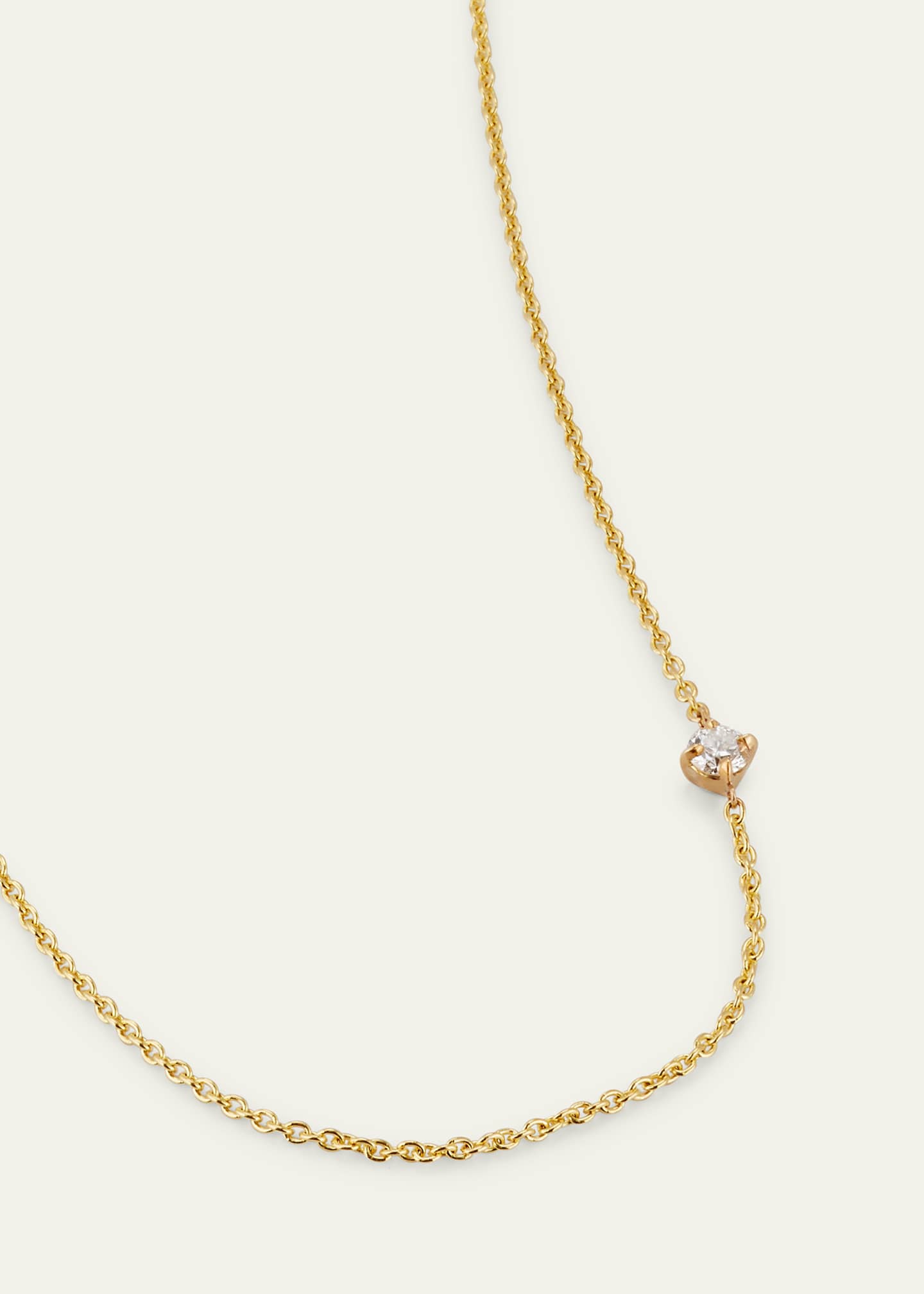 Lizzie Mandler Fine Jewelry Round White Diamond Floating Necklace, 16"L Image 3 of 4
