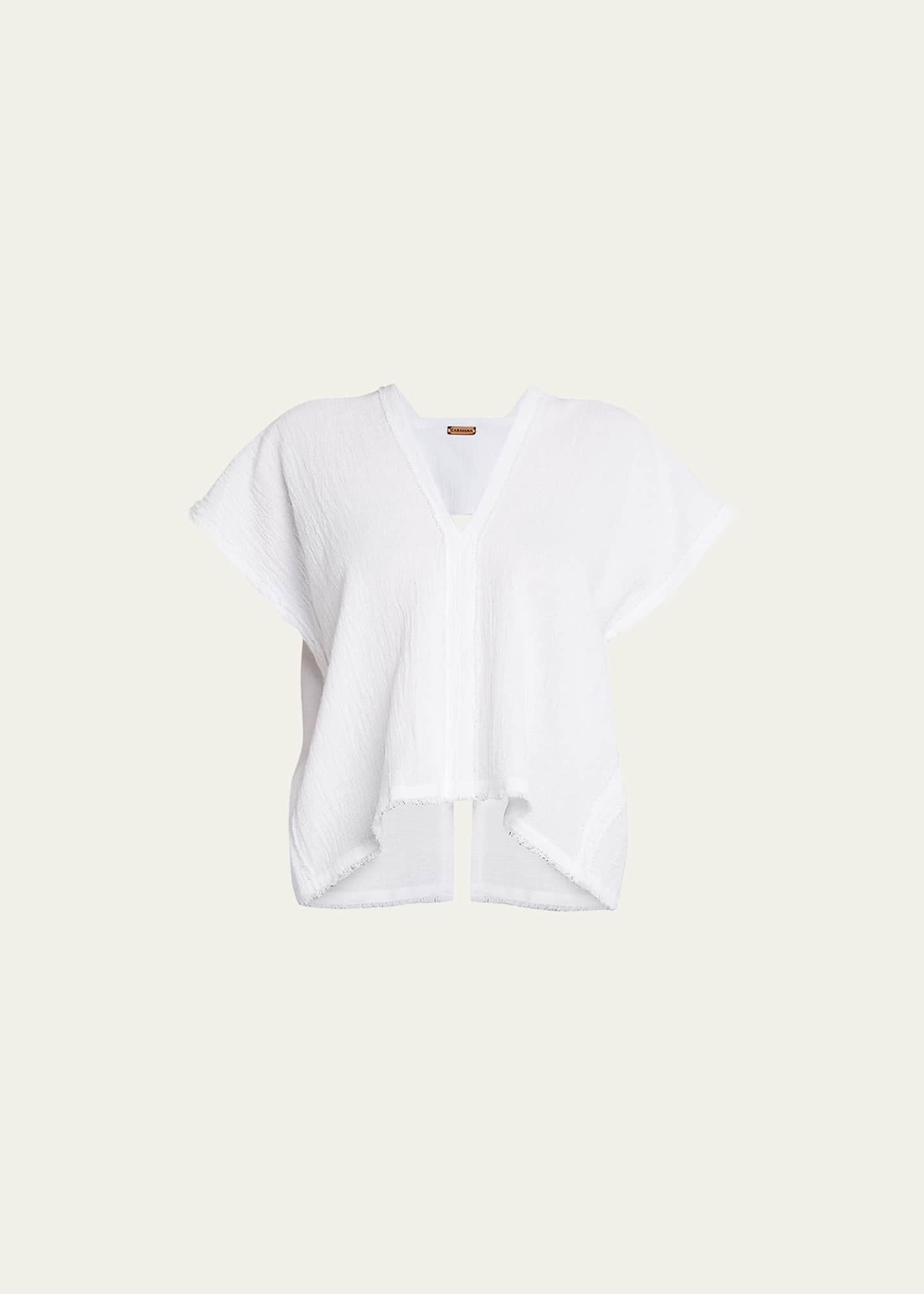 CARAVANA Pocyaxun ShortSleeve Gauze Blouse Bergdorf Goodman
