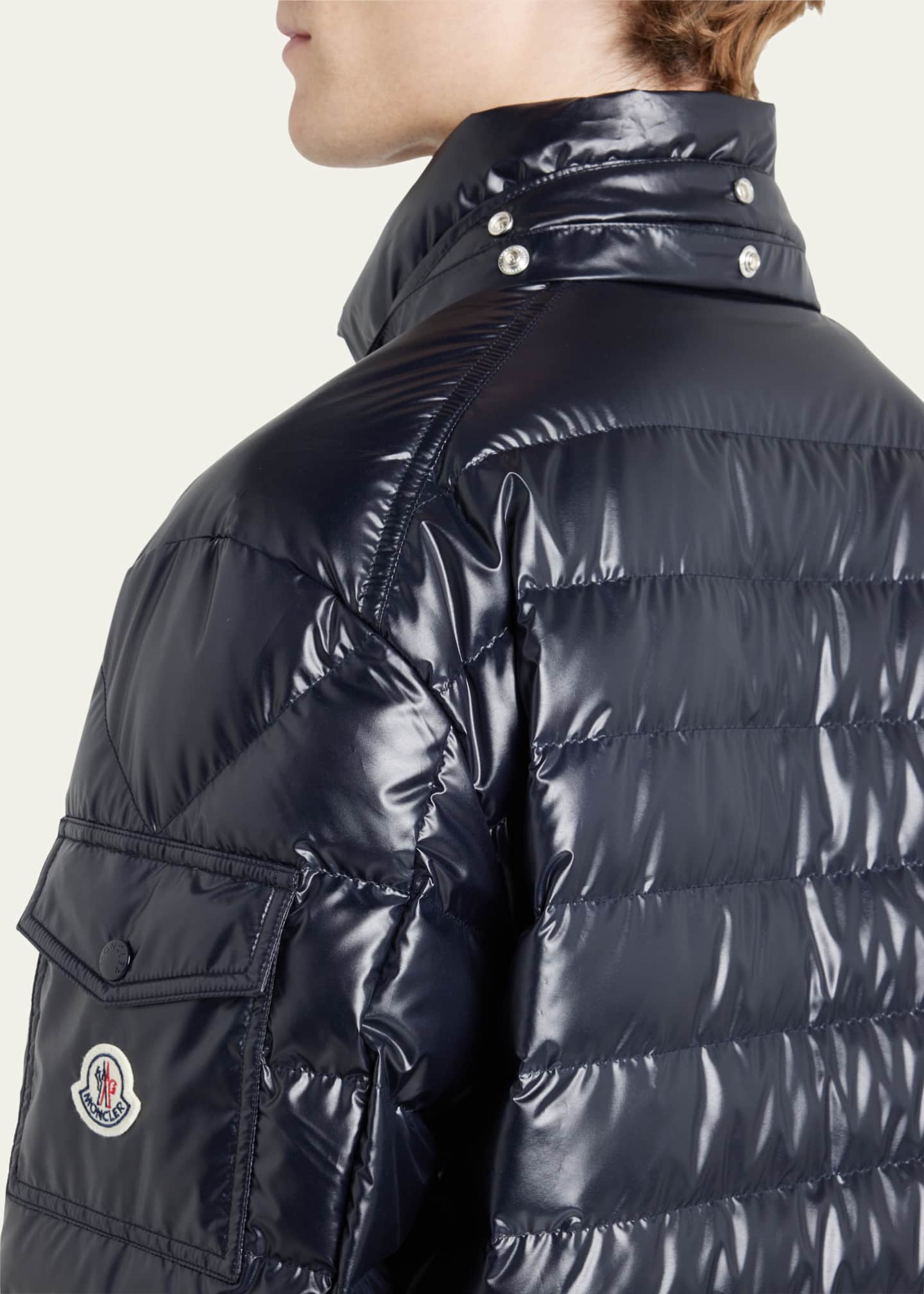 Moncler Men s Lauros Channeled Down Jacket Bergdorf Goodman