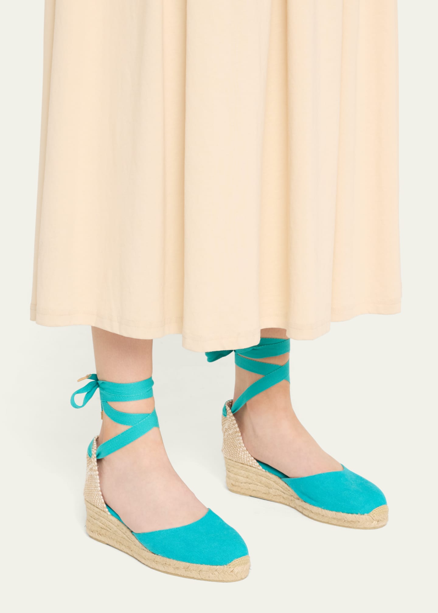 Carina Wrap-Around Espadrille Wedges - Thumbnail 2
