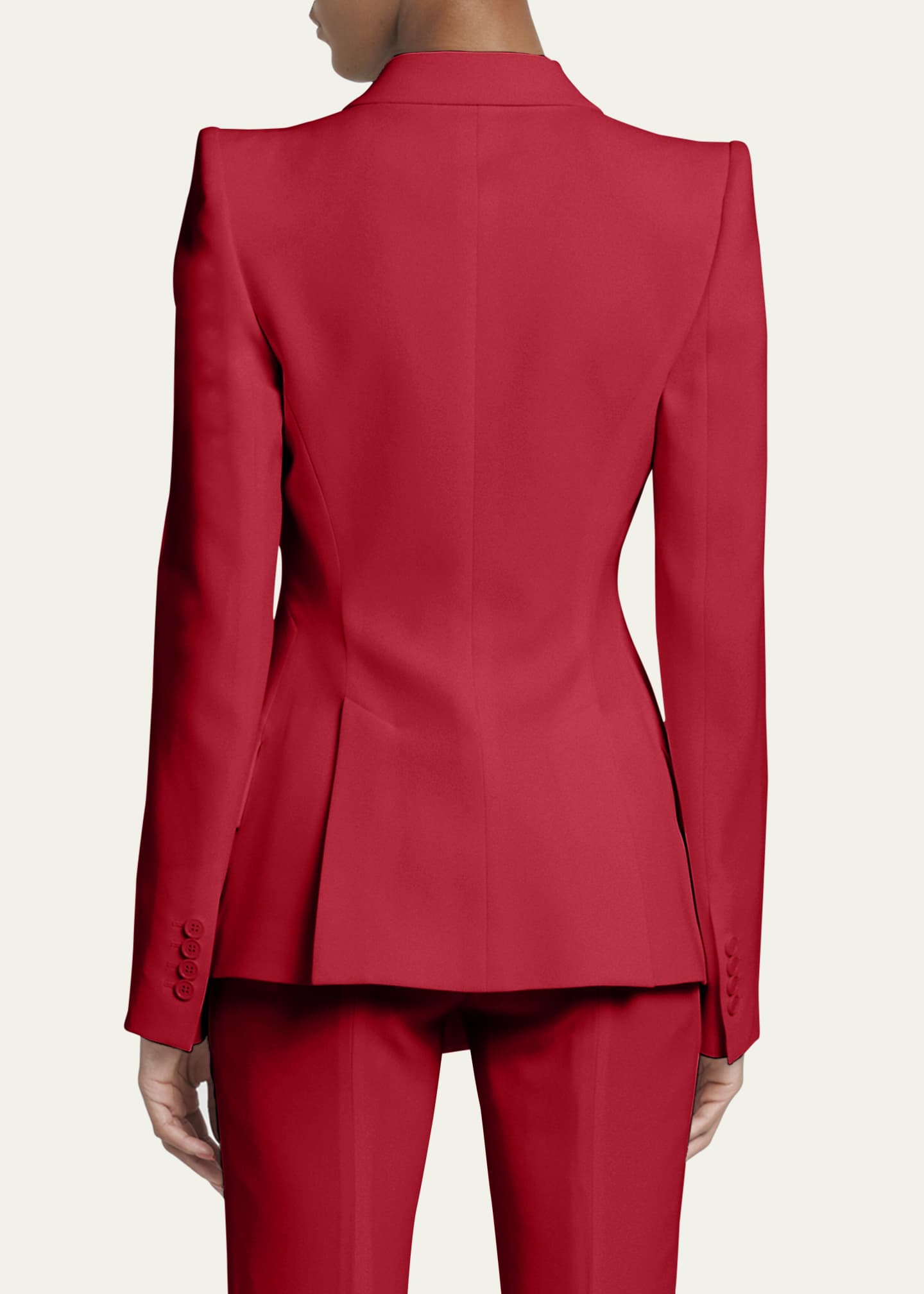 Alexander McQueen Single Button Blazer Jacket w/ Drop Hem - Bergdorf ...