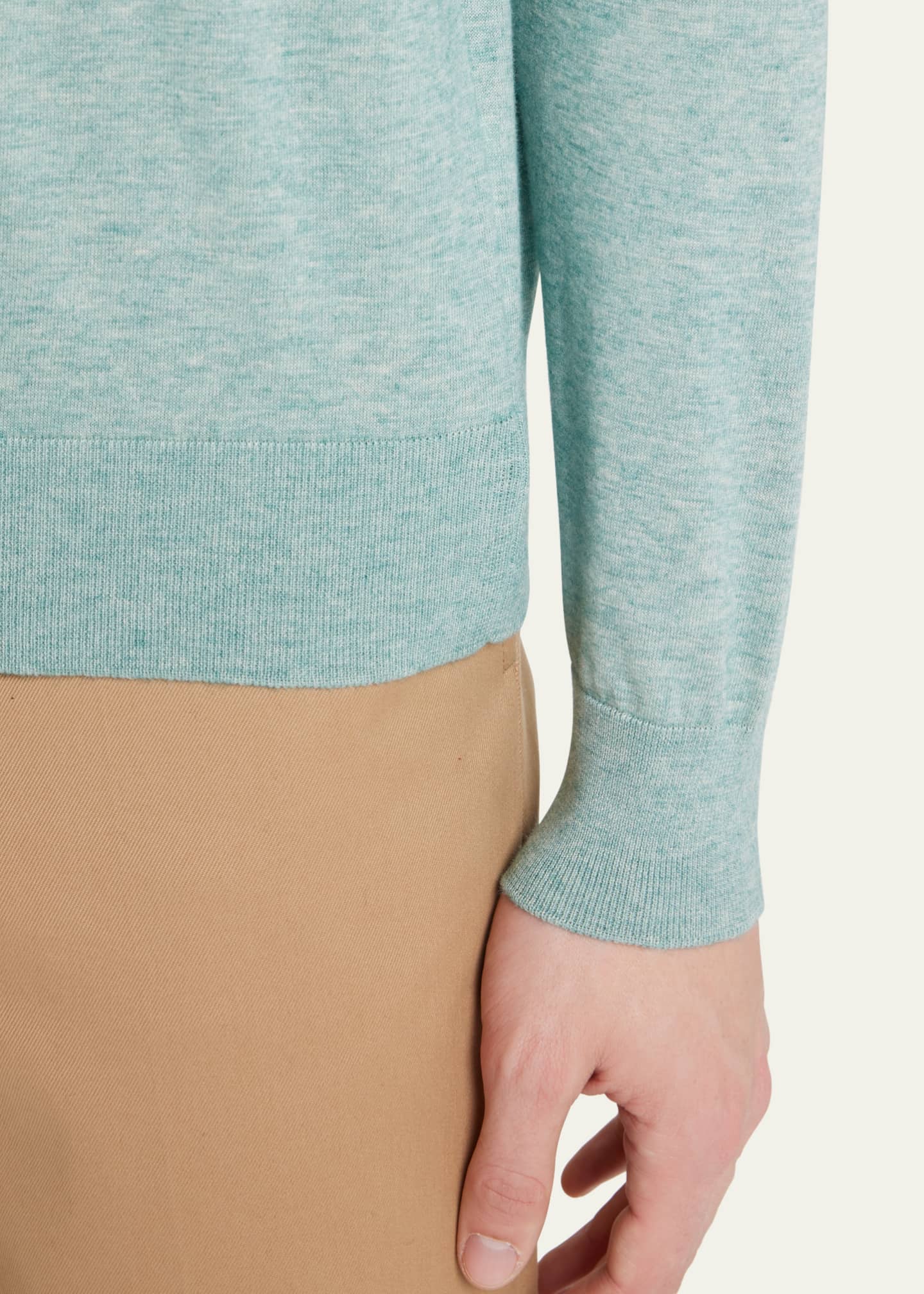 Cesare Attolini Men's CottonCashmere Crewneck Sweater Bergdorf Goodman