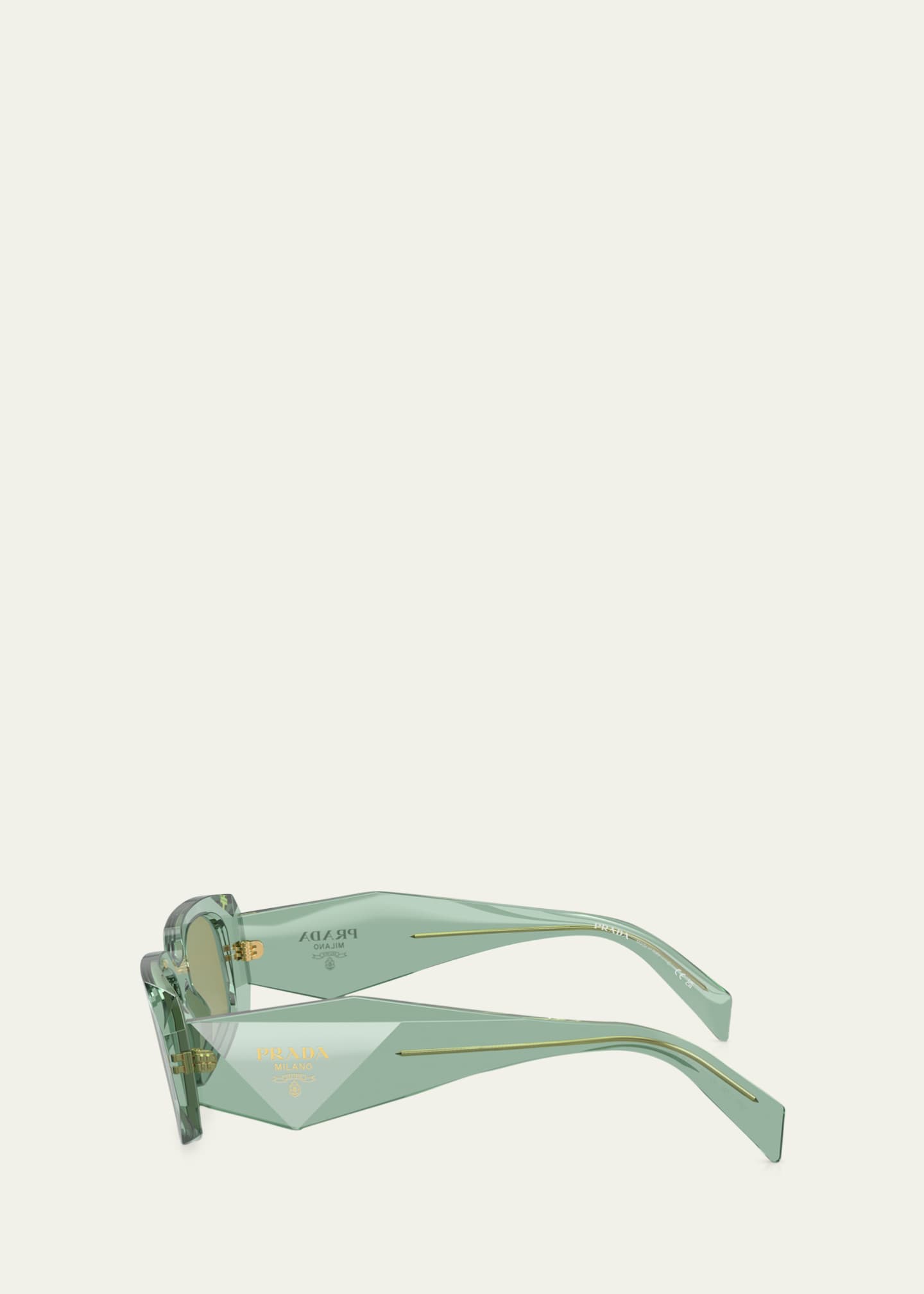 Prada Mirrored Rectangle Acetate Logo Sunglasses - Bergdorf Goodman