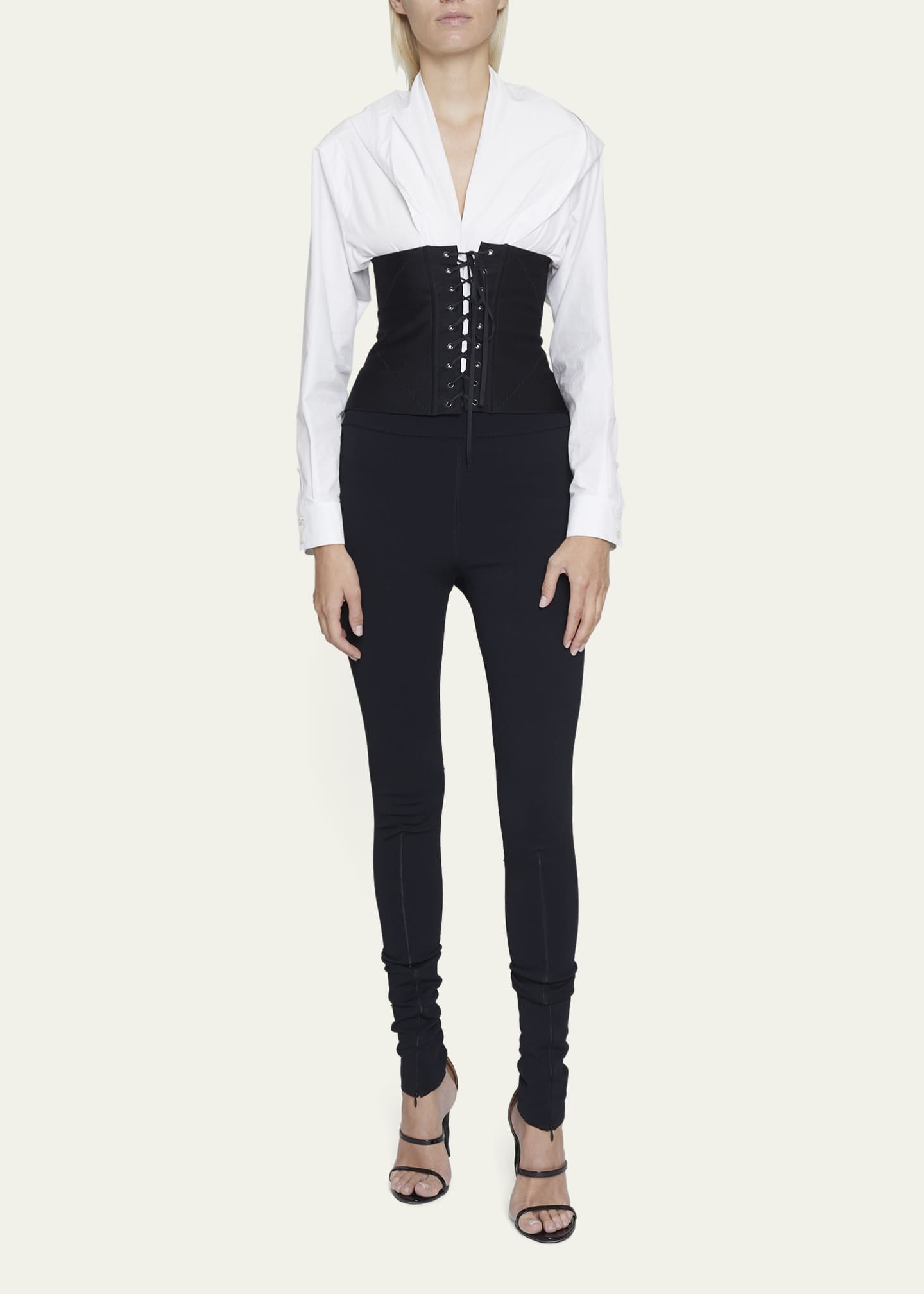 ALAIA LaceUp Corset Belt Bergdorf Goodman