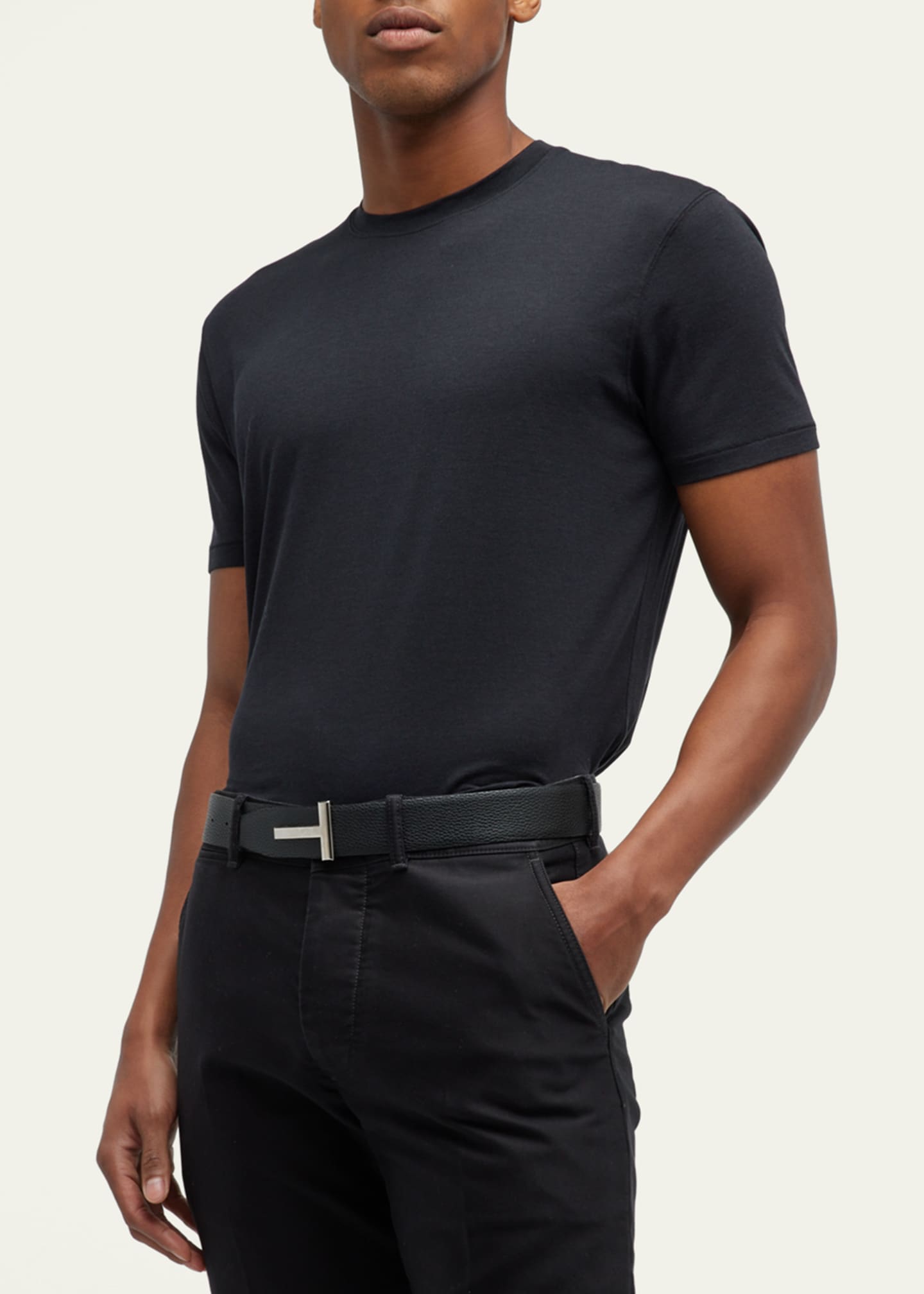 Tom Ford Men's Black Cotton T-Shirt