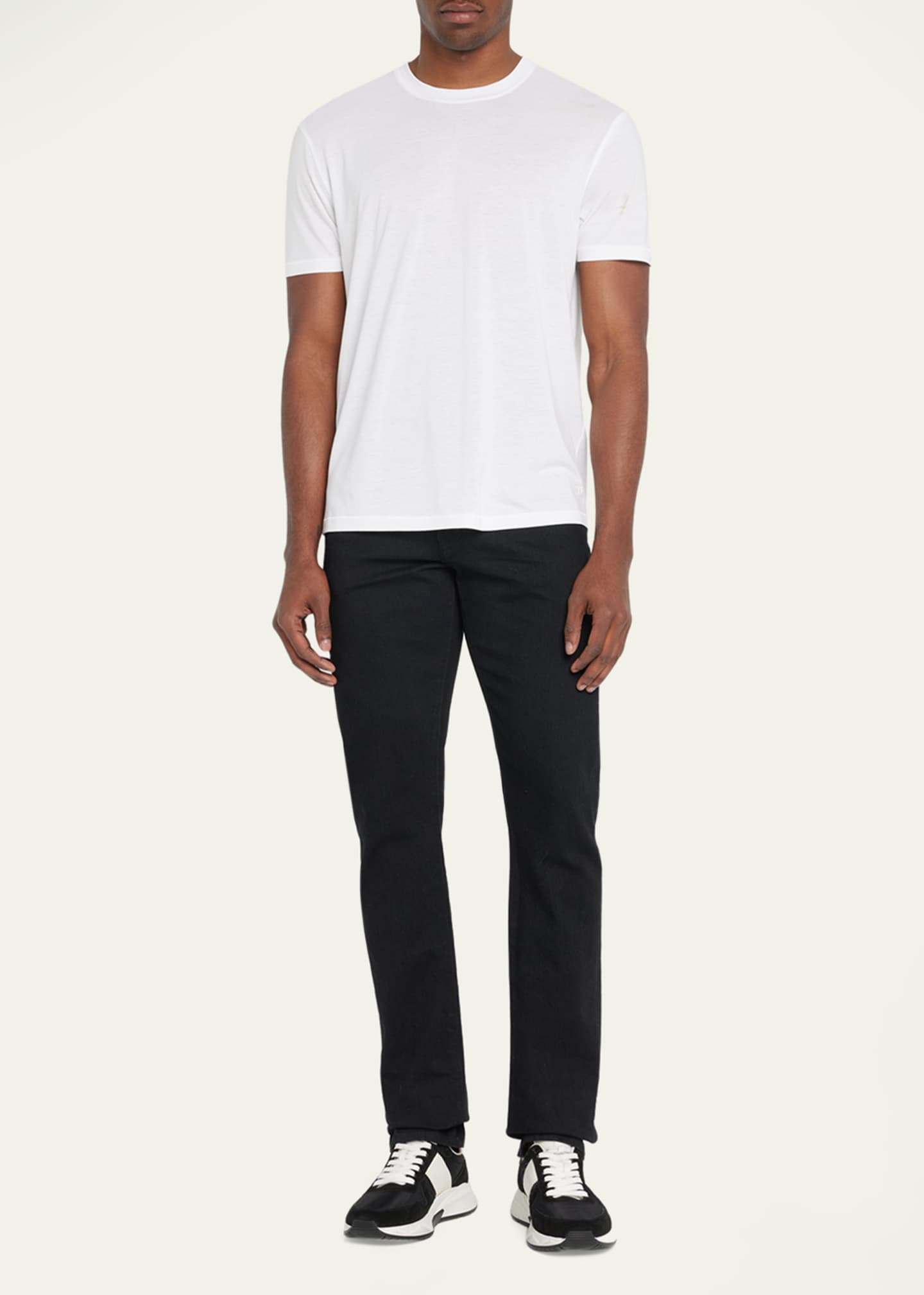 TOM FORD Men's Lyocell-Cotton Crewneck T-Shirt Image 2 of 5