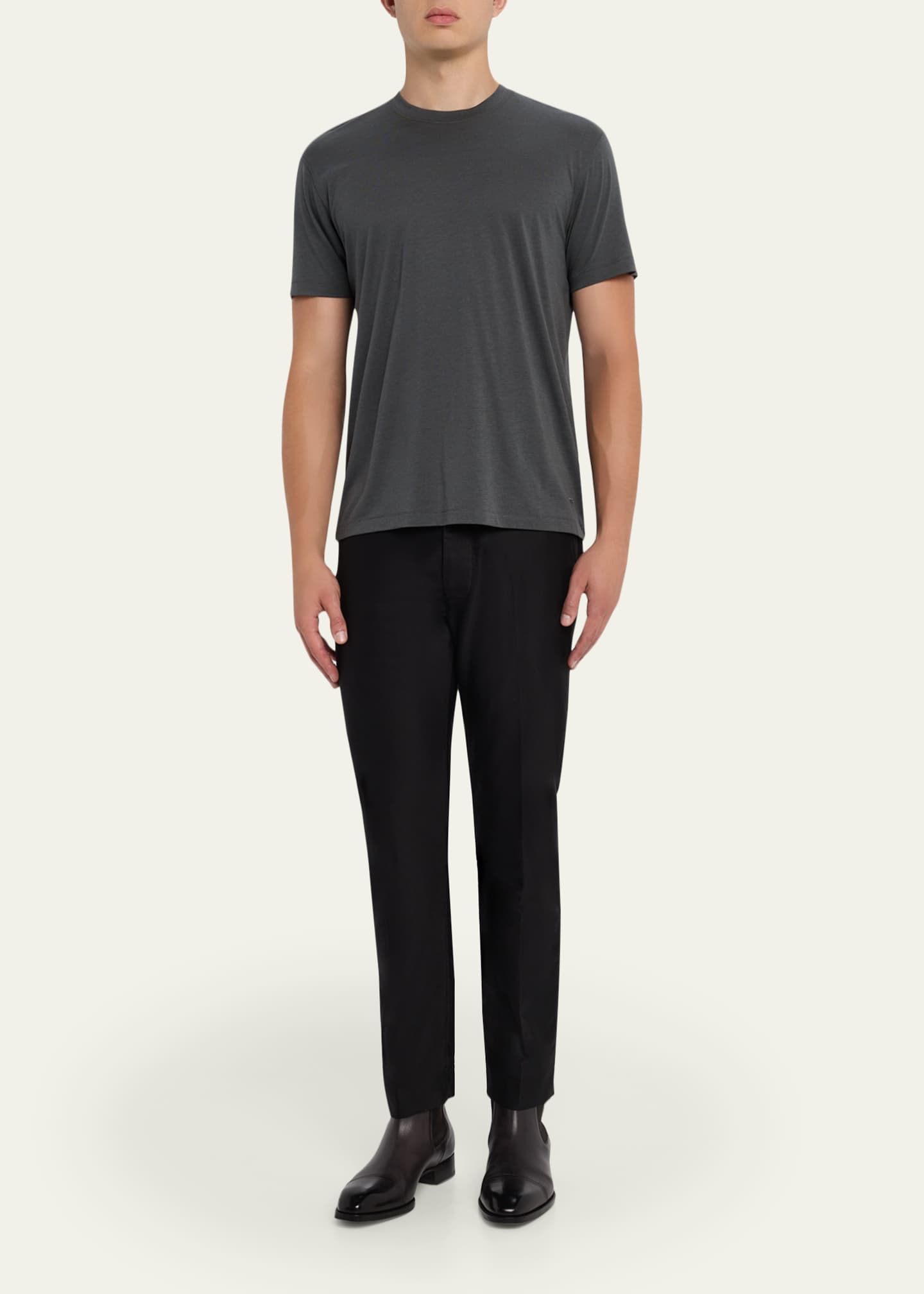 Men's Lyocell-Cotton Crewneck T-Shirt