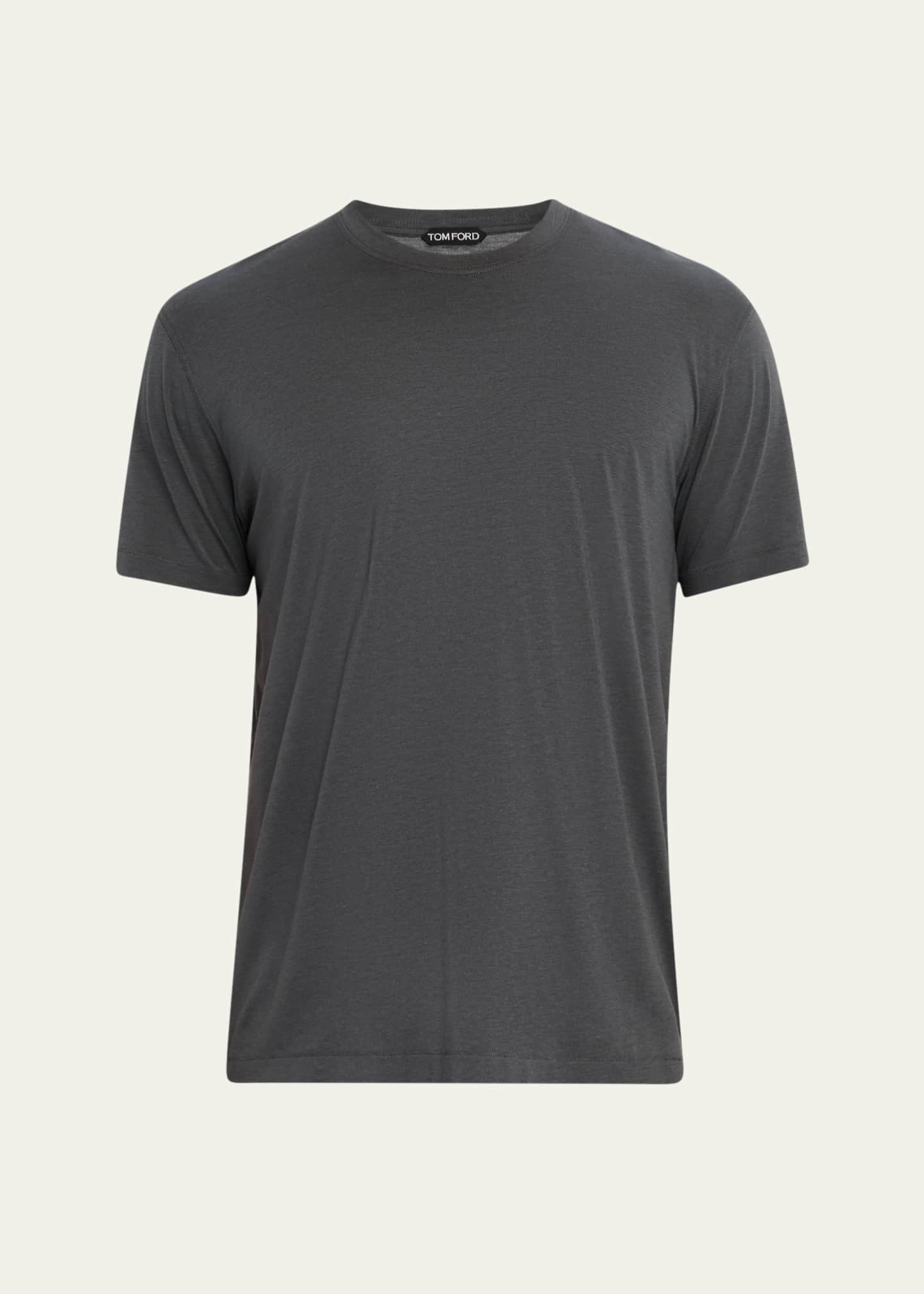 TOM FORD Men's Lyocell-Cotton Crewneck T-Shirt Image 1 of 5