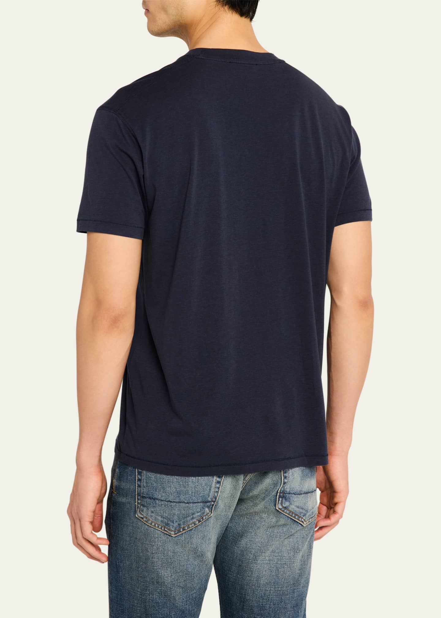 TOM FORD Men's Lyocell-Cotton Crewneck T-Shirt Image 3 of 5