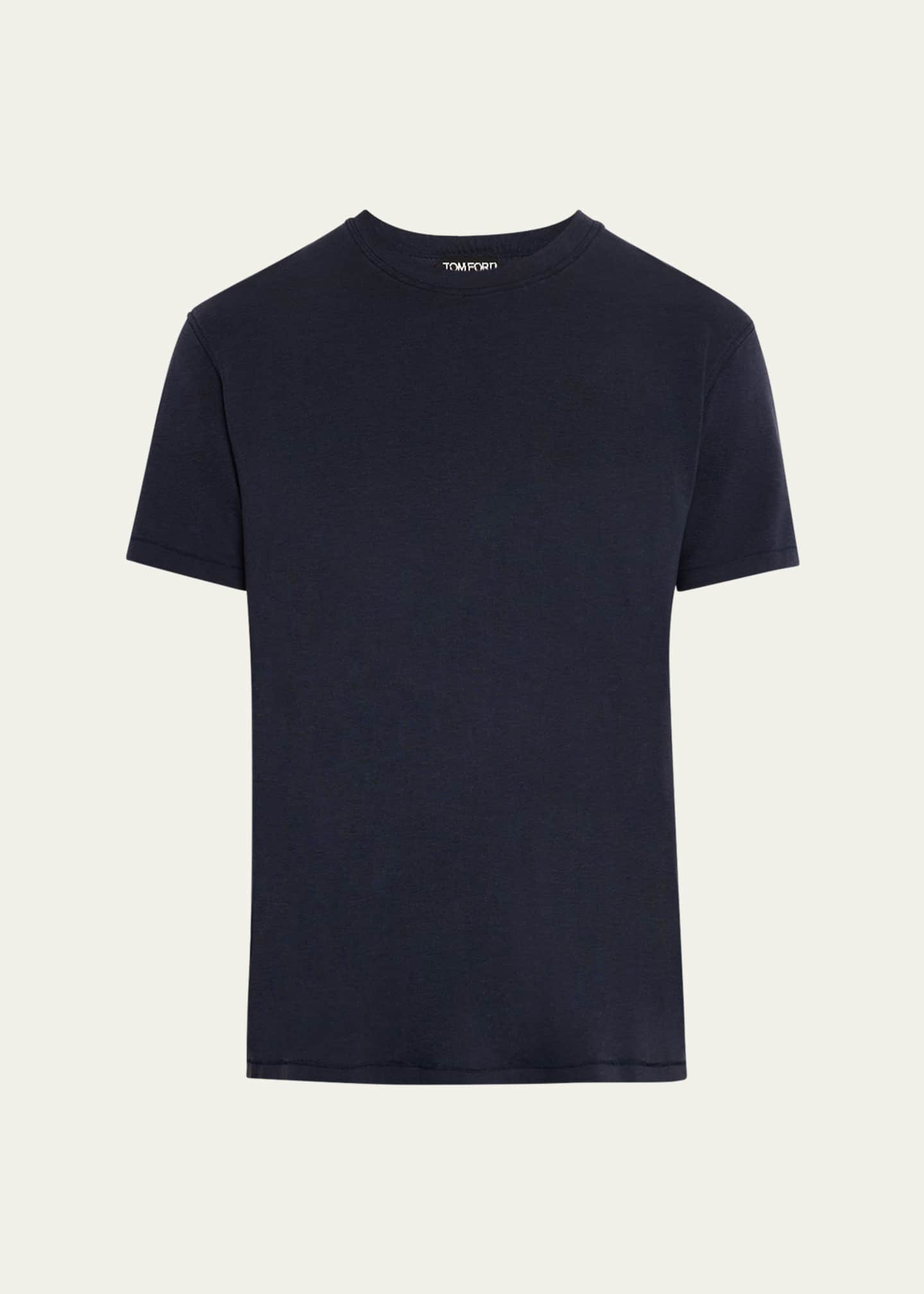 TOM FORD Men's Lyocell-Cotton Crewneck T-Shirt Image 1 of 5