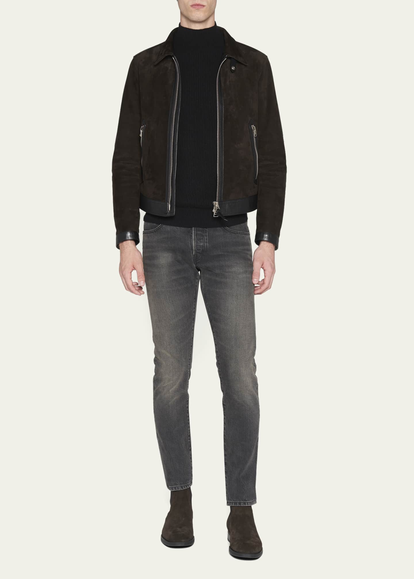 TOM FORD Men's Slim Fit Black Wash Jeans Bergdorf Goodman