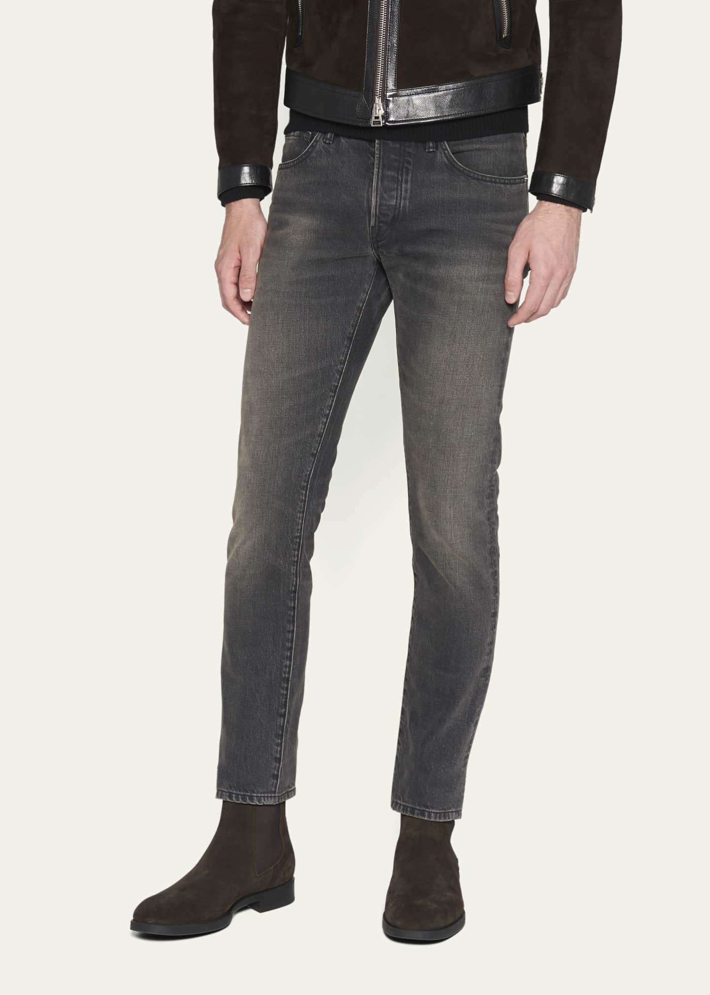 TOM FORD Men's Slim Fit Black Wash Jeans - Bergdorf Goodman